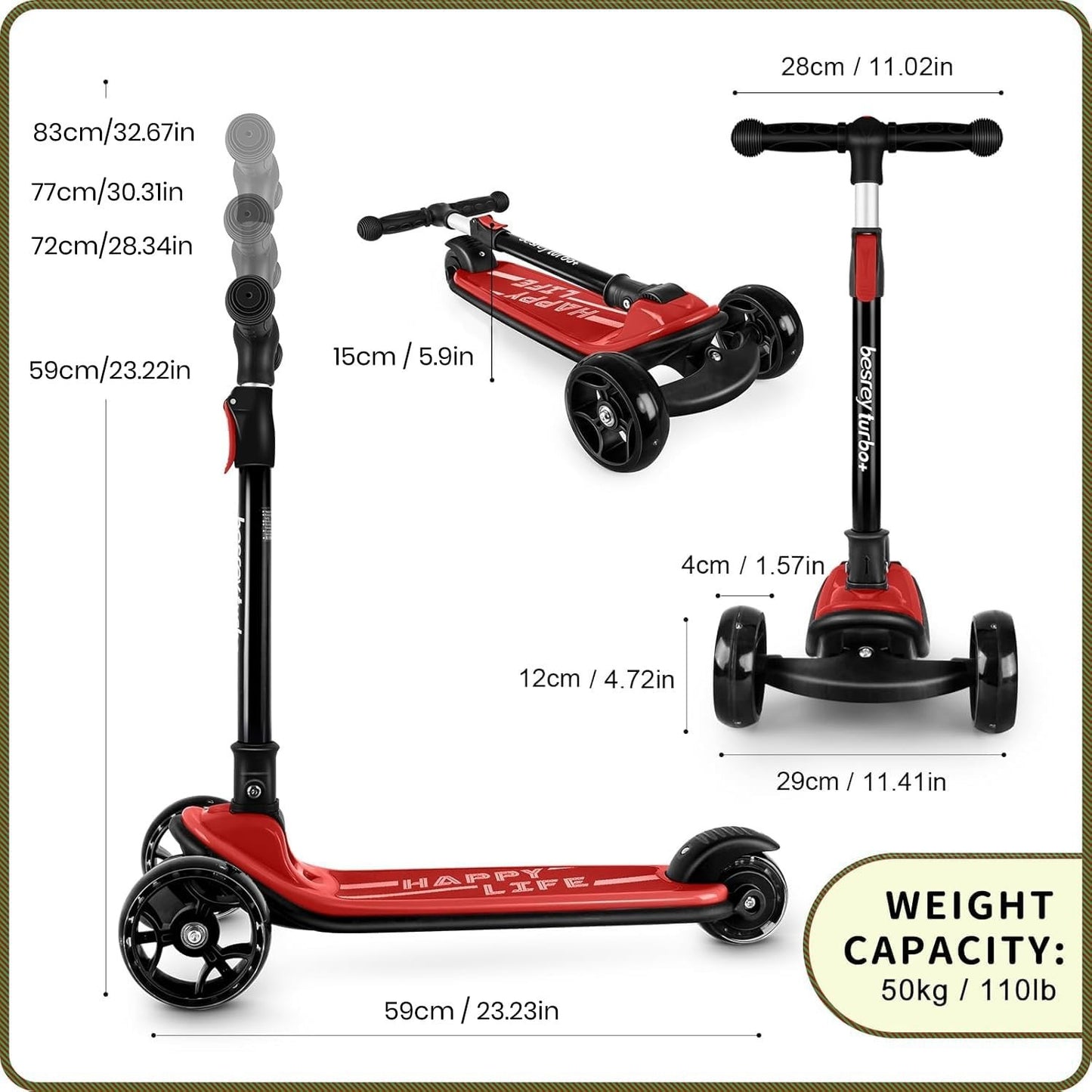 3-Wheel Kids Scooter Ages 3-10, Adjustable Height, Safe & Durable Design7
