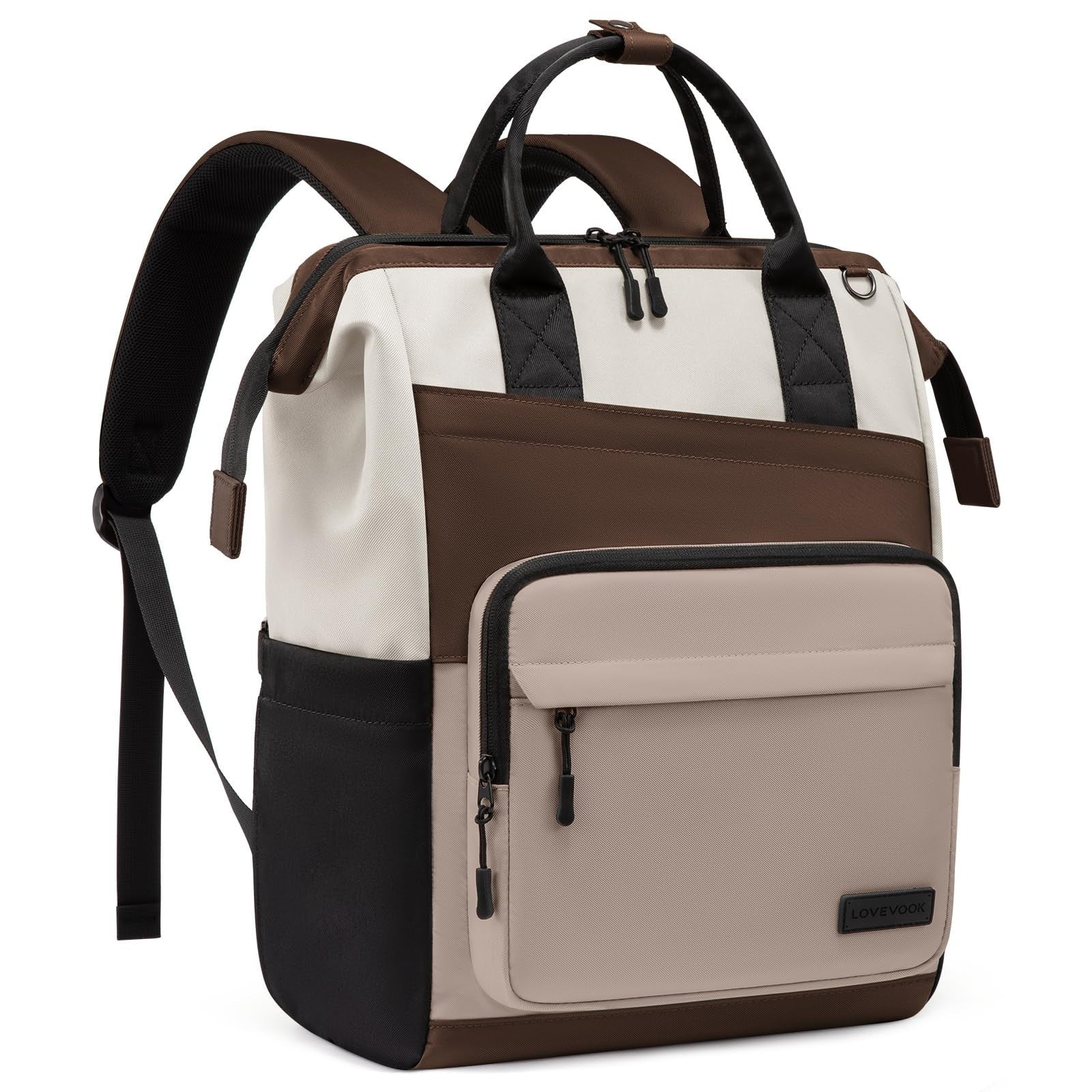 Stylish 15.6" Laptop Backpack for Women   Water Resistant Travel Bag, Large Capa1