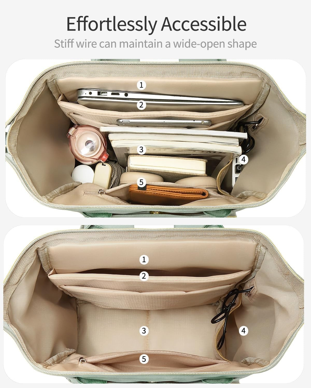 Stylish Laptop Backpack for Women   College Bookbag with USB Charger & Cup Holde3