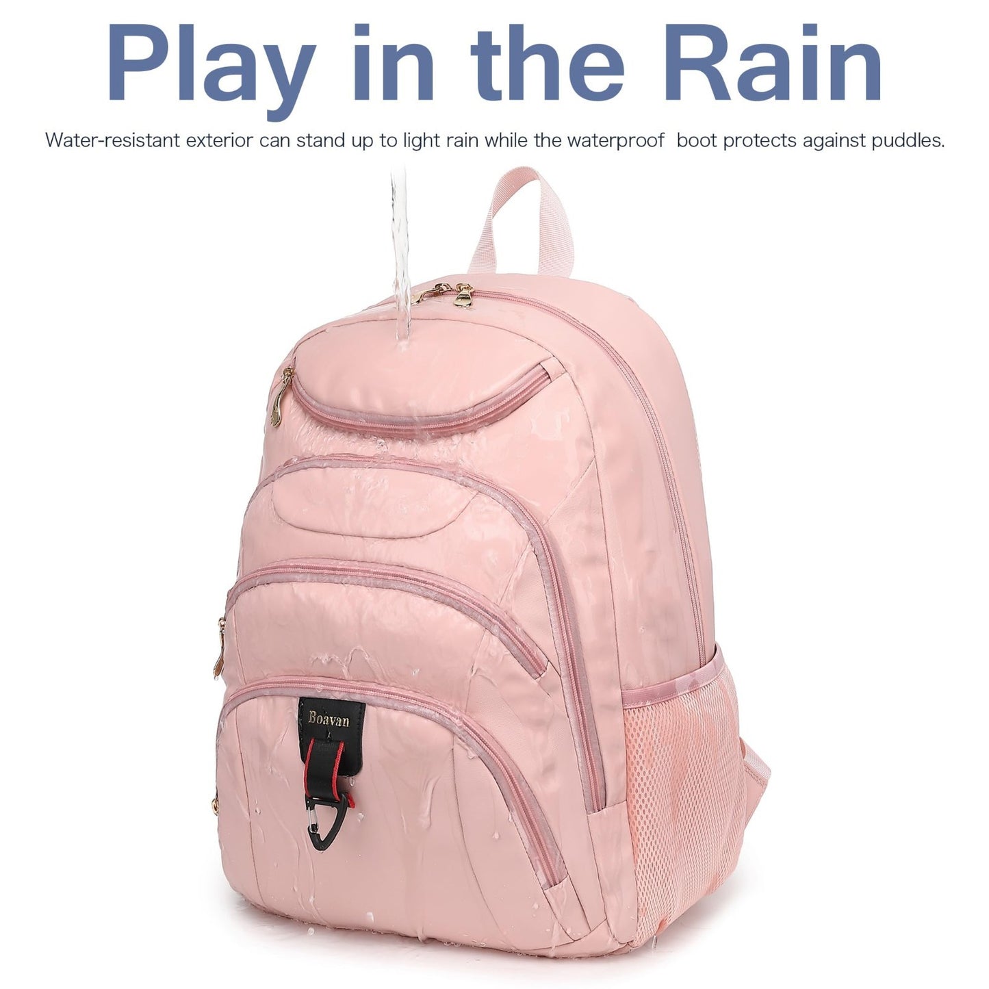 Waterproof Laptop Backpack for Women, 15.6" USB Travel Bag, Anti Theft Bookbag,4