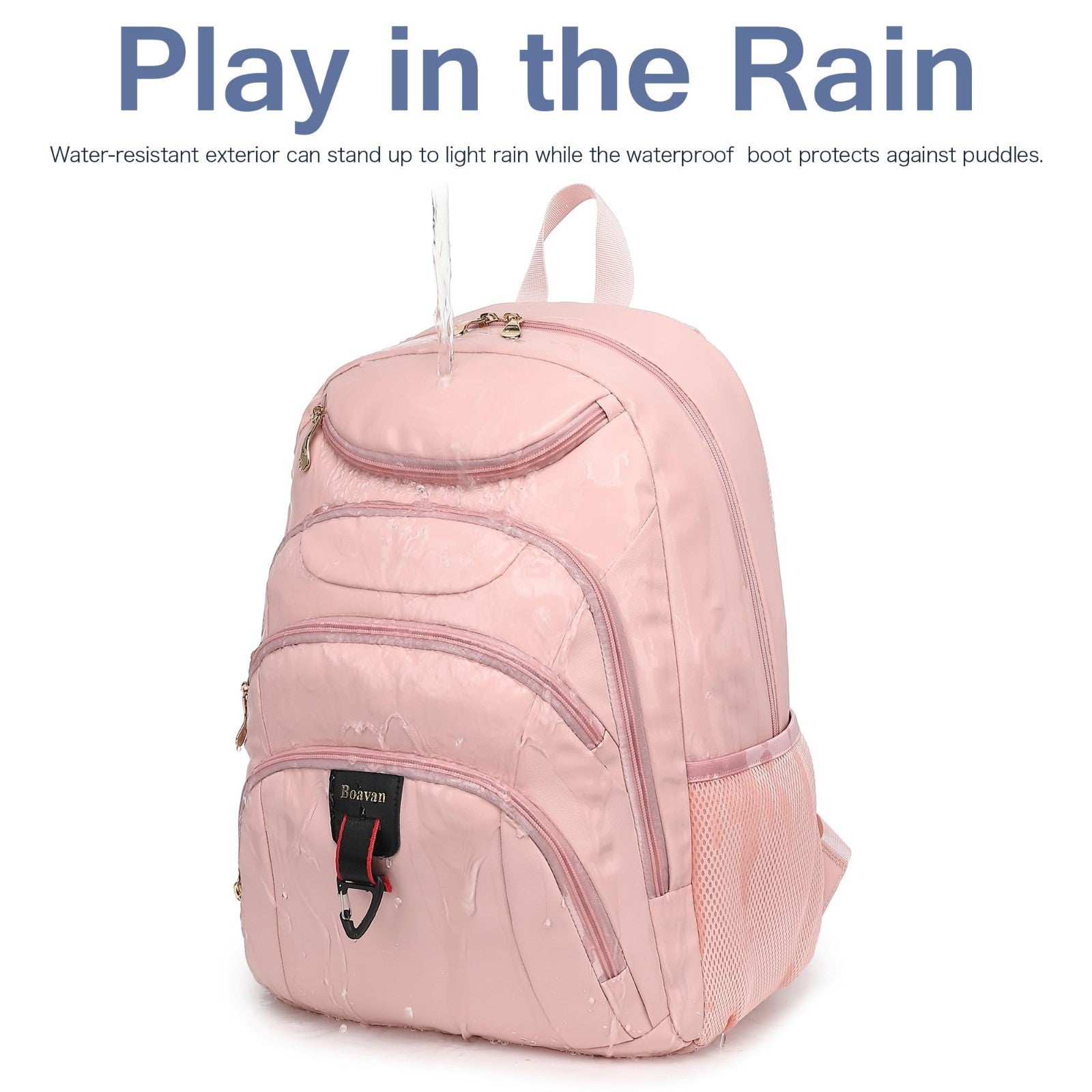 Waterproof Laptop Backpack for Women, 15.6" USB Travel Bag, Anti Theft Bookbag,4