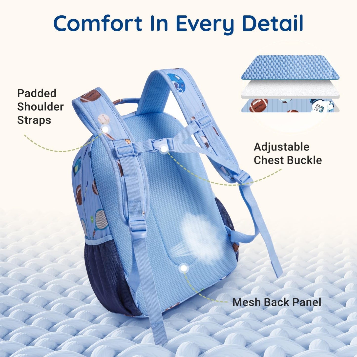 Kids Backpack Set 3PCS for School, Large Capacity 23L, Lightweight & Water-resis4