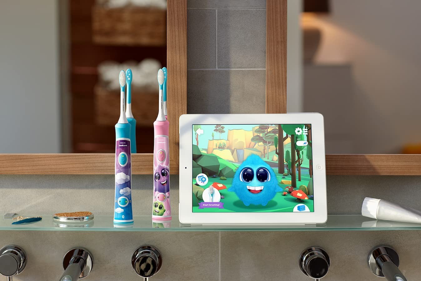 Bluetooth Electric Toothbrush for Kids 3+ | Rechargeable, Interactive, 2 Min Tim6