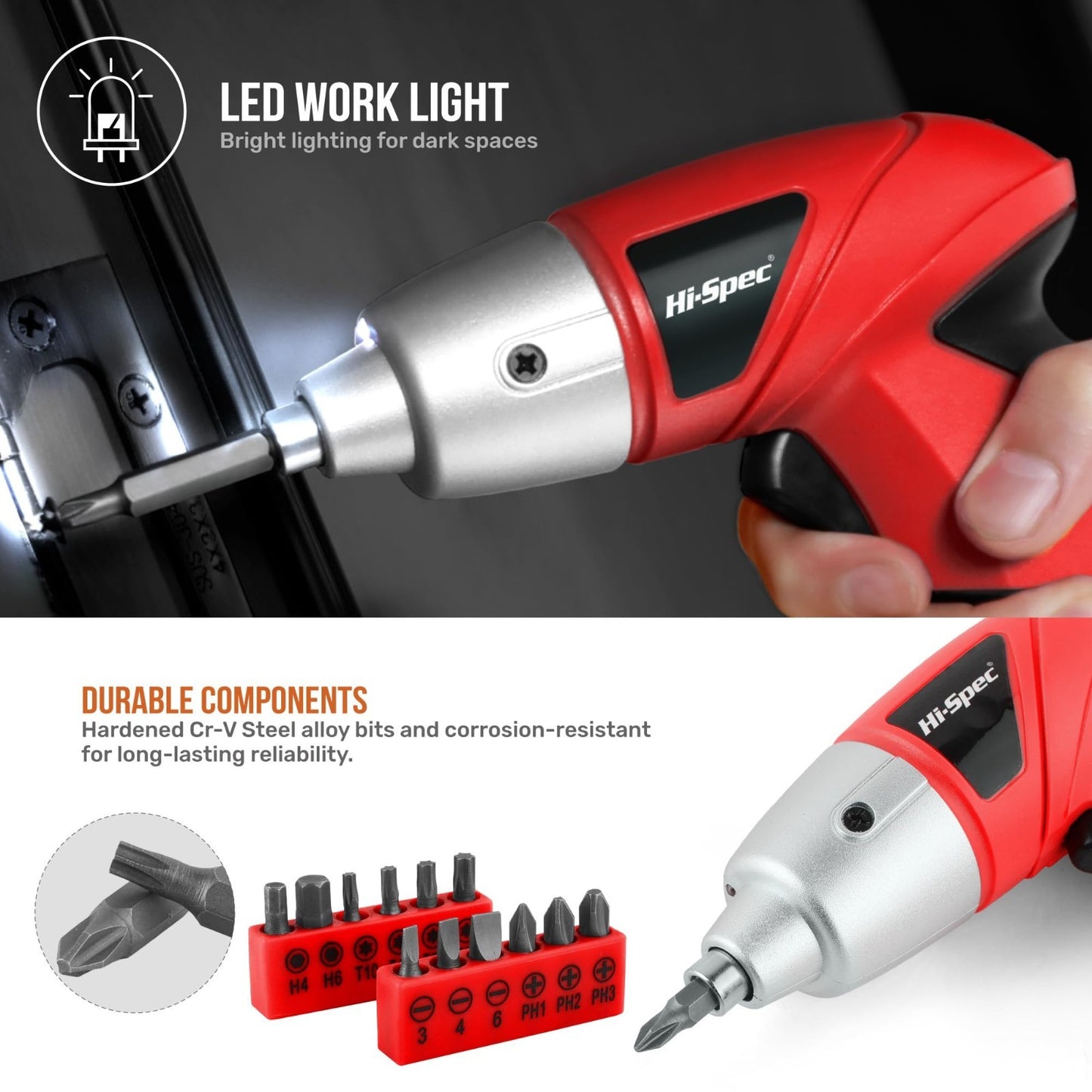 Compact 19pc USB Power Screwdriver & DIY Tool Kit   LED, Quick Fixes, Organized4