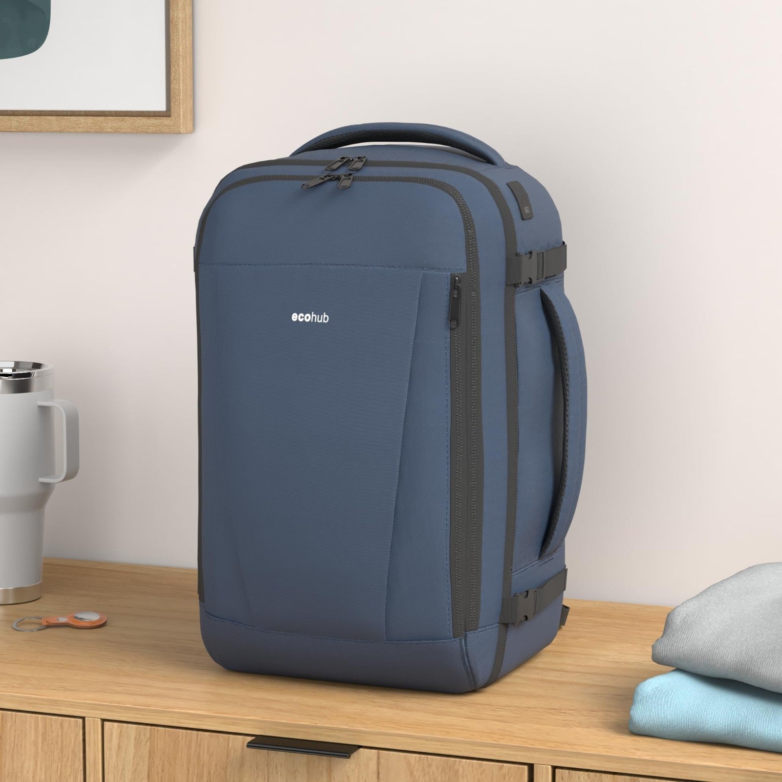 Large Waterproof Travel Backpack with Charging Port   Airline Approved Carry On2