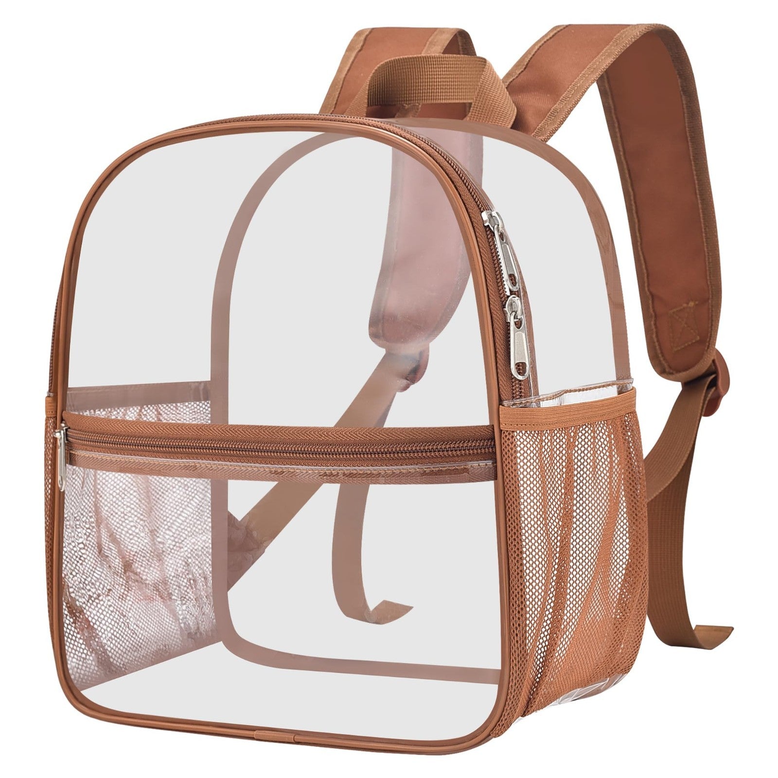 Clear Stadium Backpack - 12x6x12, Durable PVC, 2 Side Pockets, Ideal for Events1