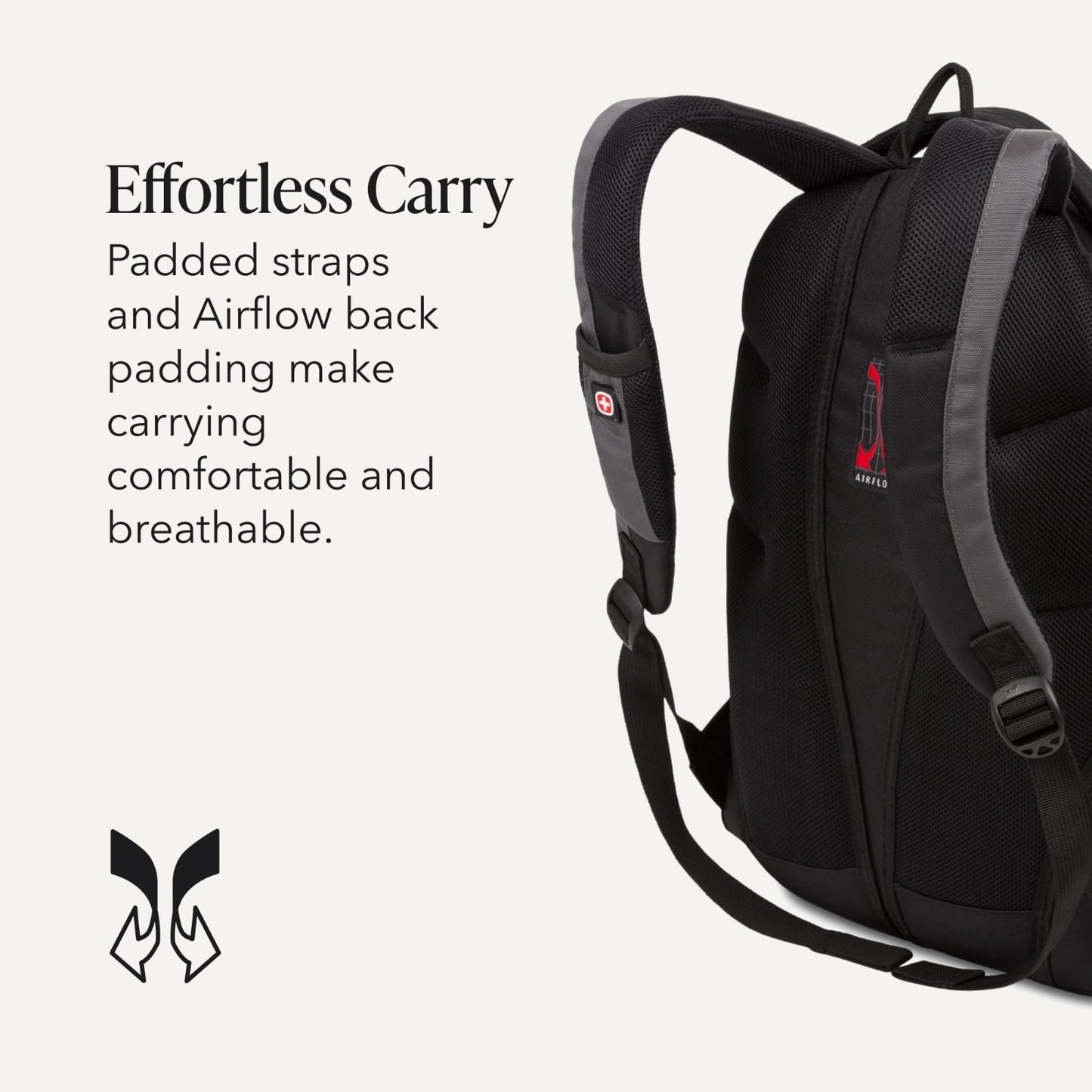 Bungee Backpack 17 Inch, Black/Grey, Durable Travel Bag with Multiple Pockets2