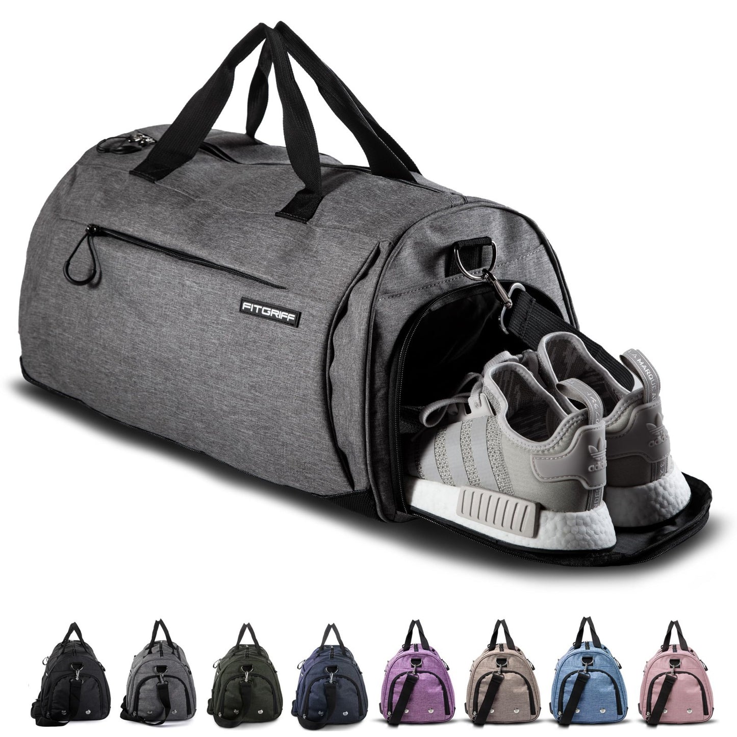 Gym Duffle Bag with Shoe & Wet Compartment - Travel, Sports, Fitness, Workout1