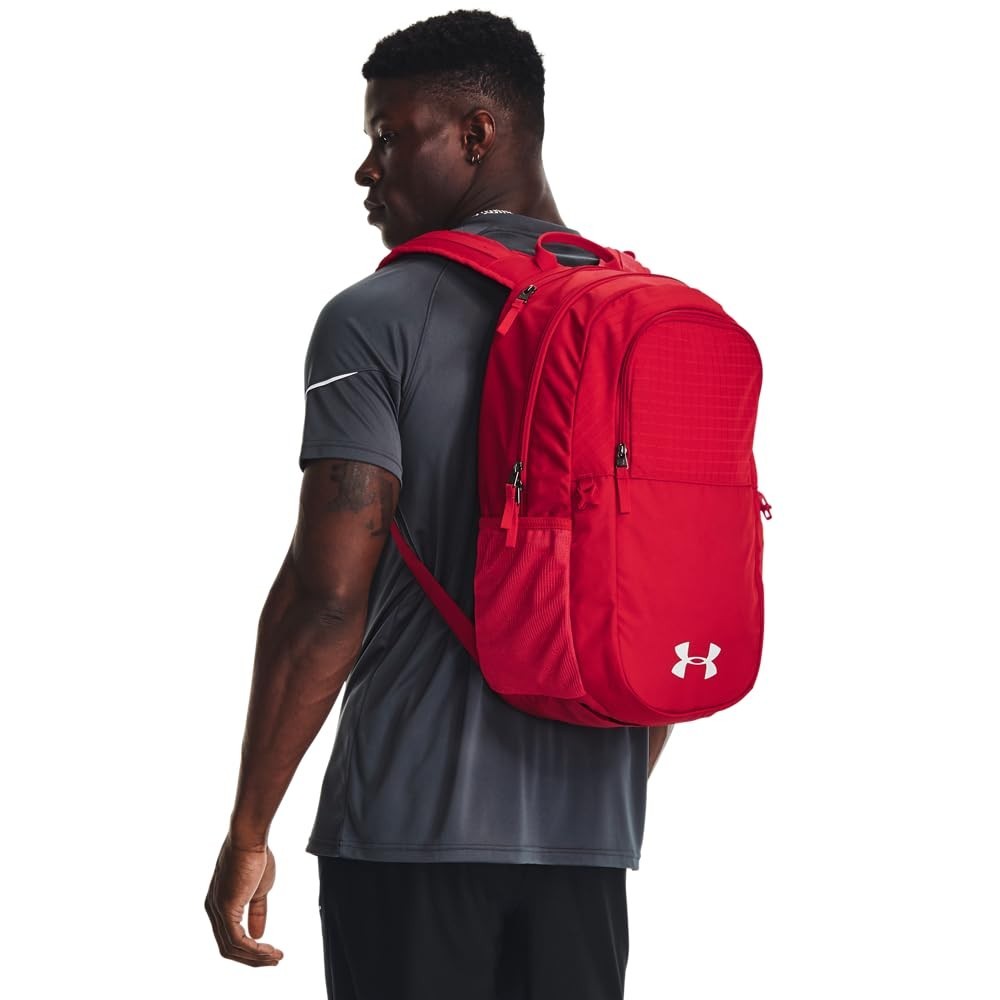 Men's All Sport Backpack, Red & White, One Size Fits All, Durable, Lightweight,6