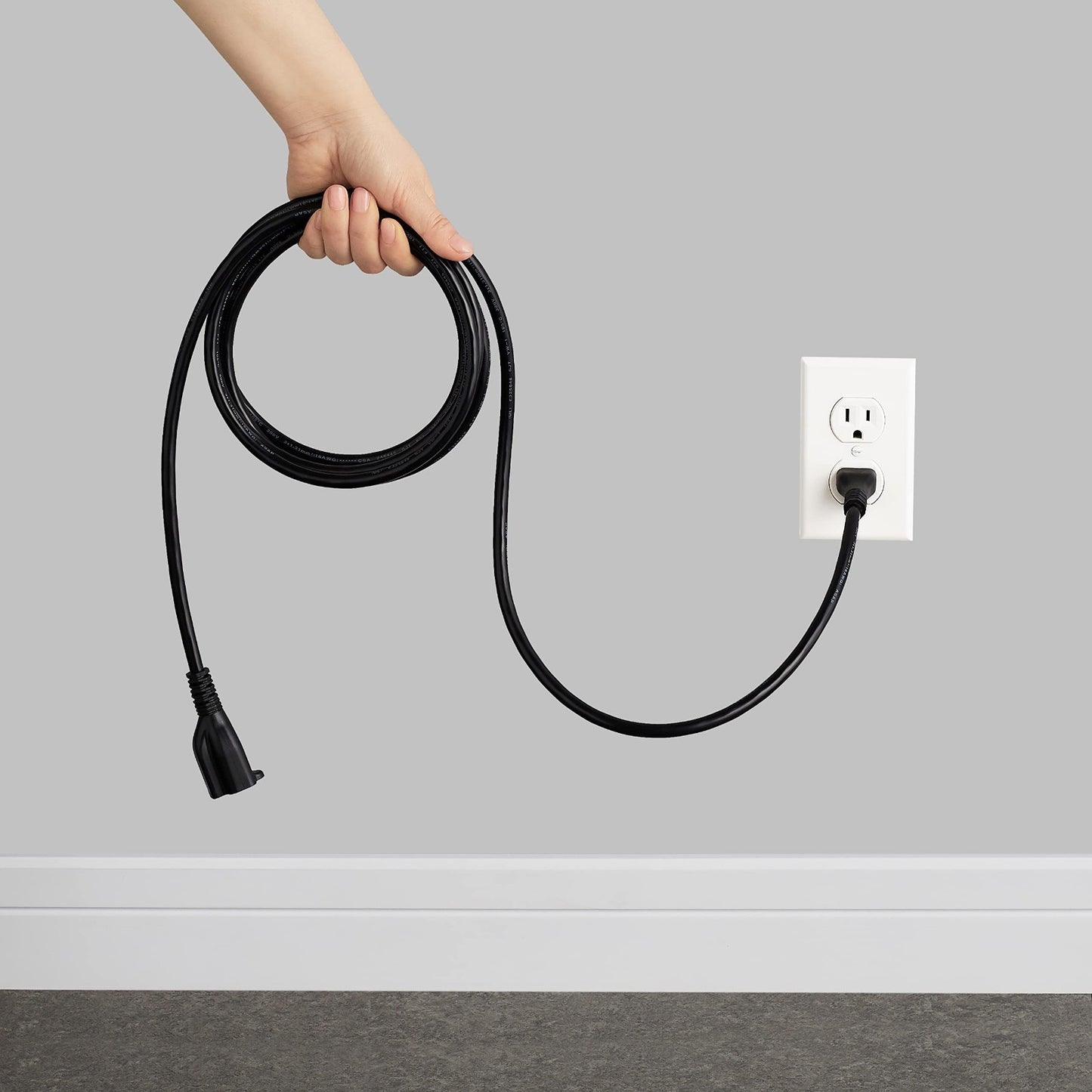 10 ft Heavy Duty Extension Cord   13 Amps, 125V, Black, 28 Count   Power Supply4