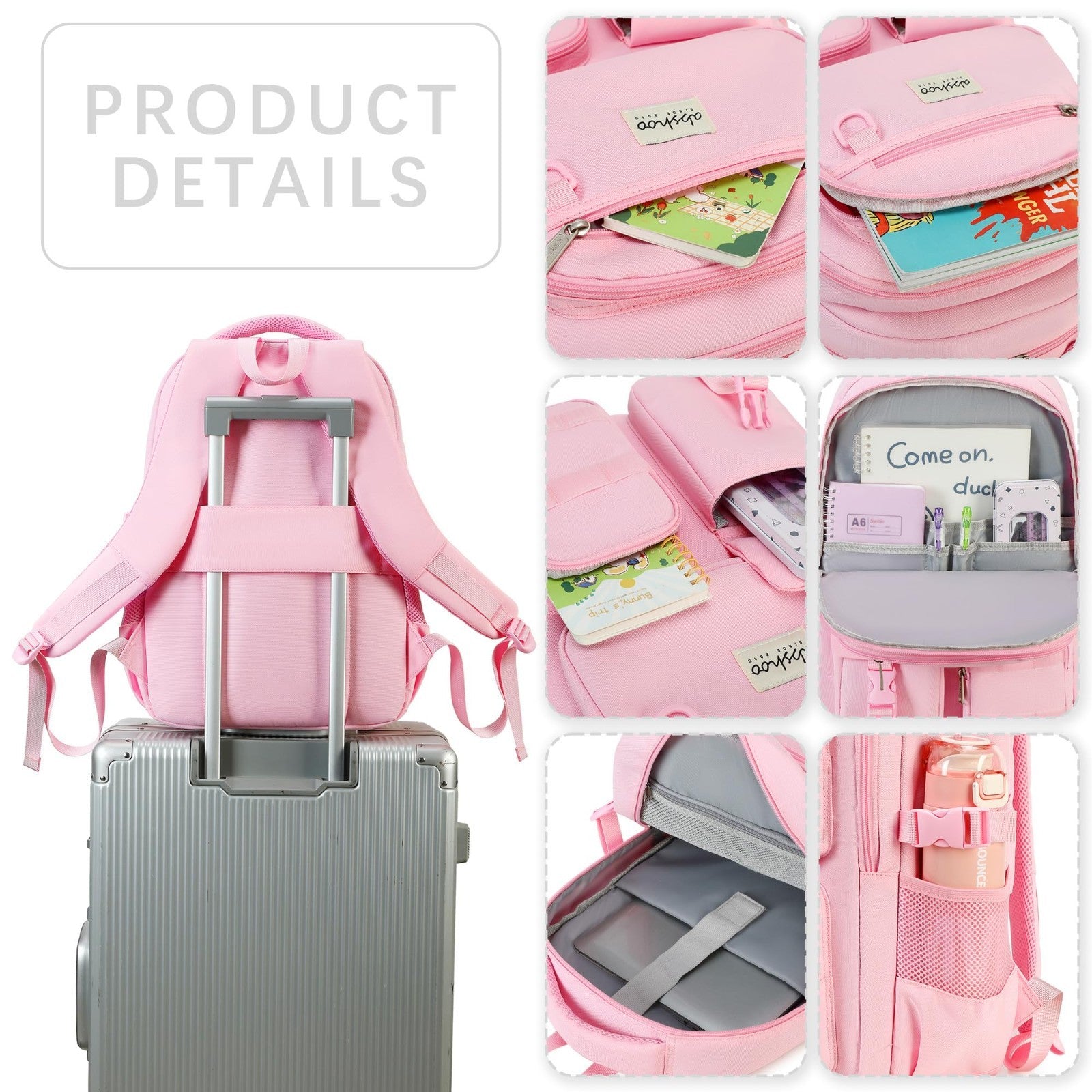 Large Heavy Duty Backpack for School & College   Multi Pocket Travel Bookbag3