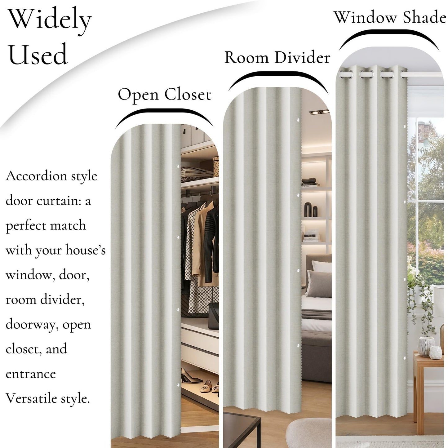 Blackout Pleated Curtains with Magnetic Closure, 1 Panel, W45 x L72, Living Room9