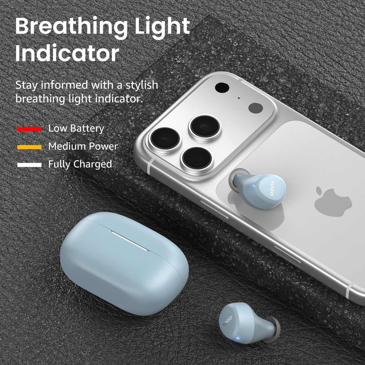 Wireless Earbuds Bluetooth 5.3   Lightweight, IPX5 Waterproof, AI Call Mics, Pre6
