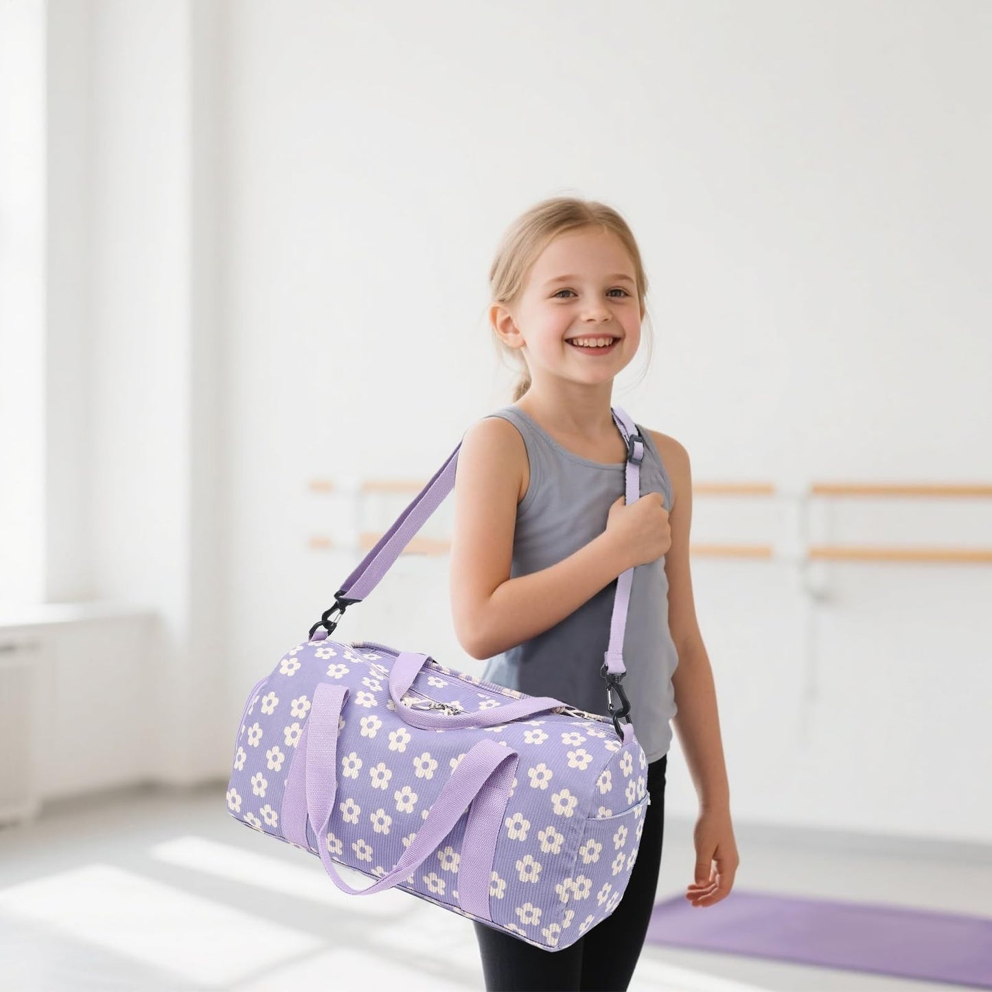 Cute Duffle Bag for Girls - Waterproof Gym Bag with Shoe Compartment & Wet Pocke3