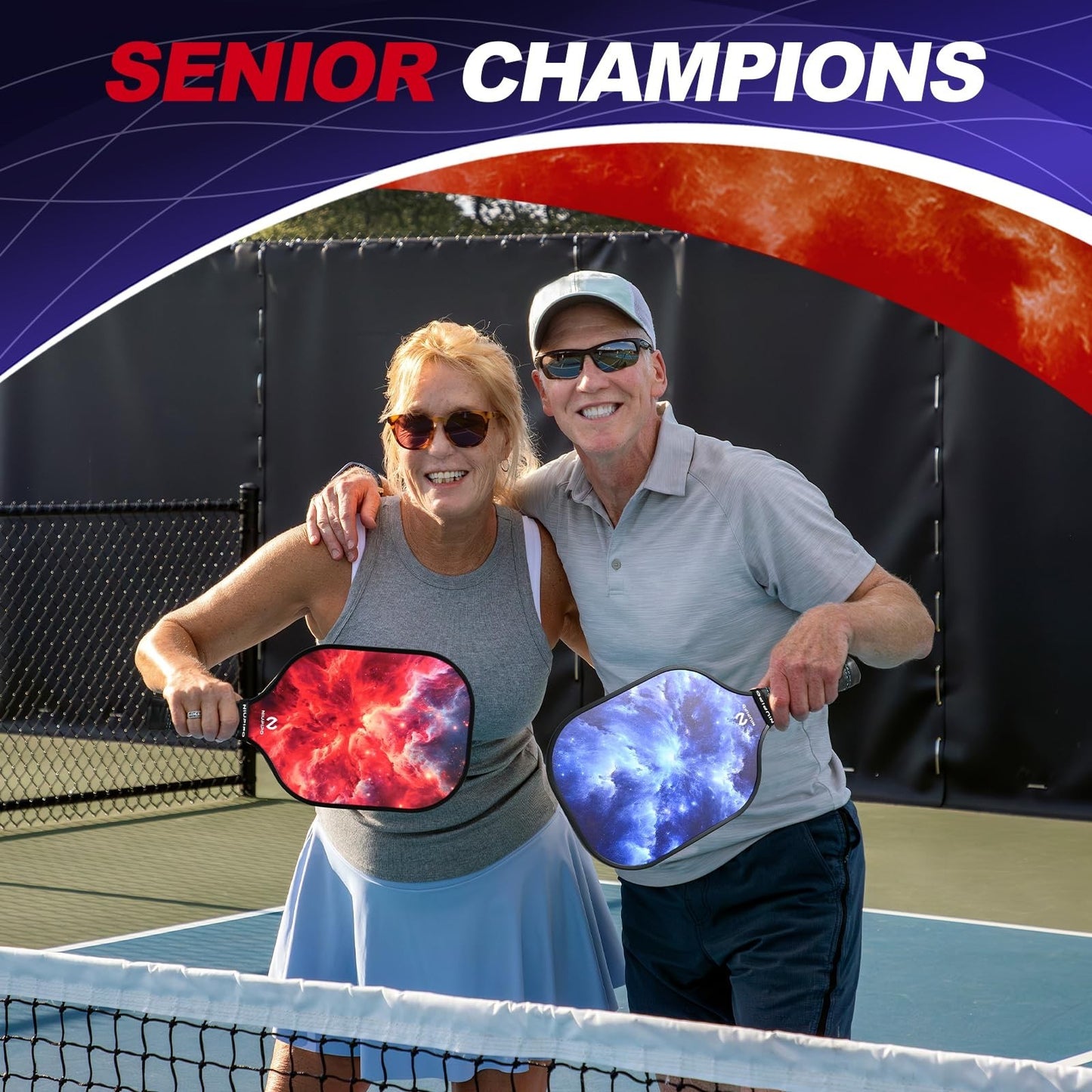 Pickleball Paddle Set of 2 or 4, USAPA Approved, Fiberglass, Lightweight, Includ4