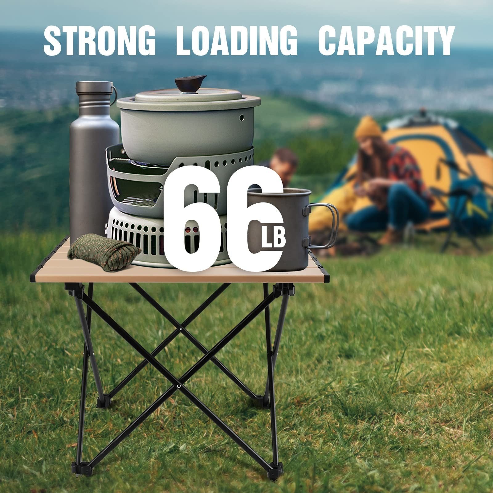Ultralight Folding Camping Table - Portable Aluminum Beach Table with Carry Bag5