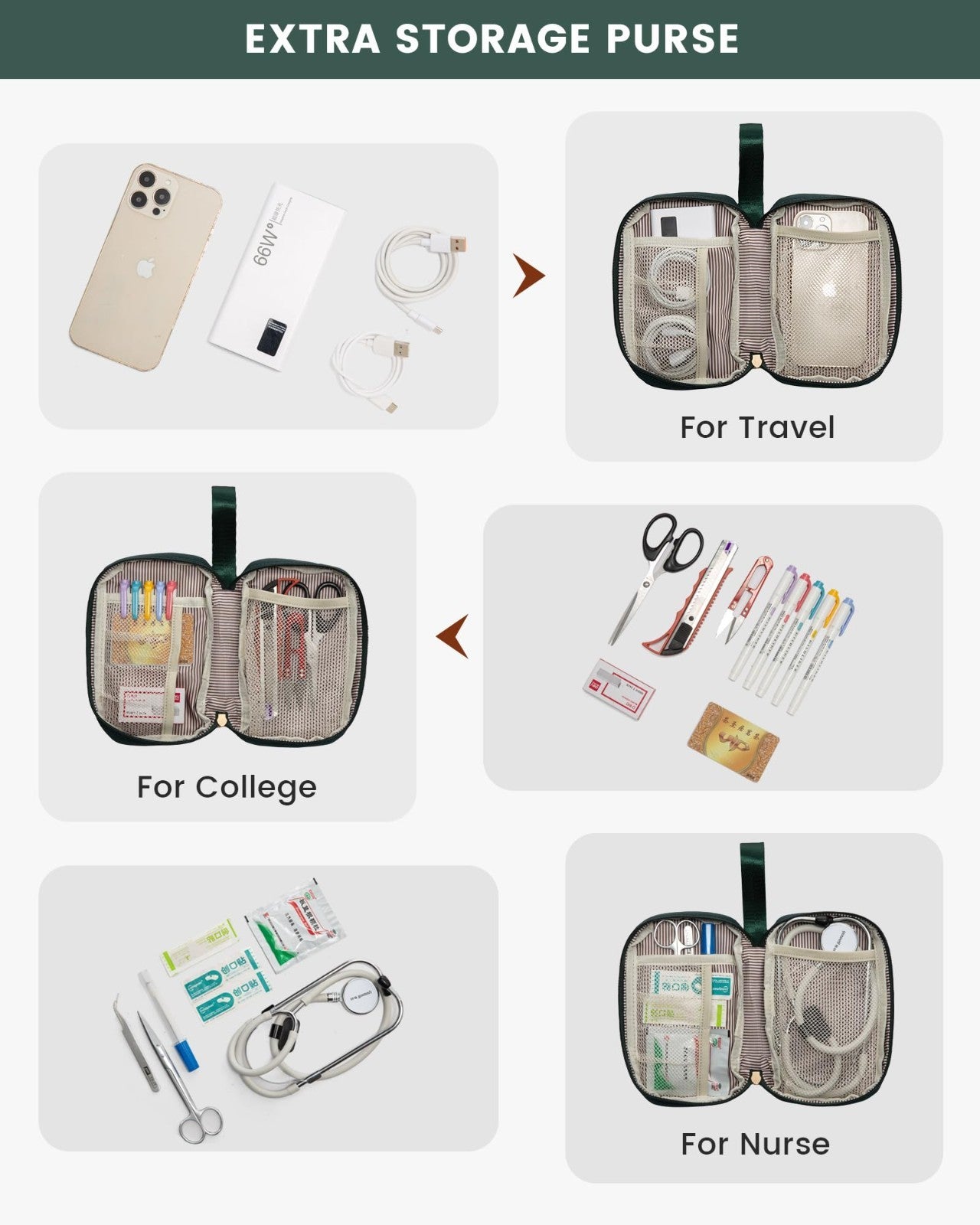 Stylish 15.6" Laptop Backpack for Women, USB Port, Waterproof Travel Bag, 2PCS6