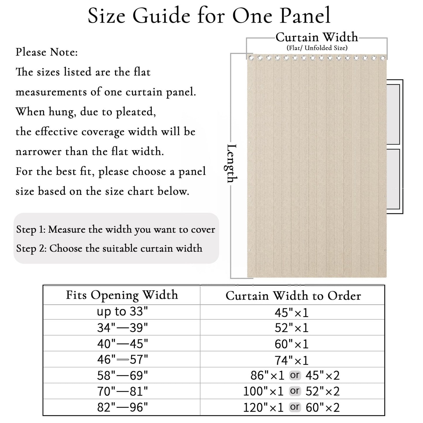 96 Inch Faux Linen Blackout Curtains, Thermal Insulated Drapes, Pinch Pleated, W2