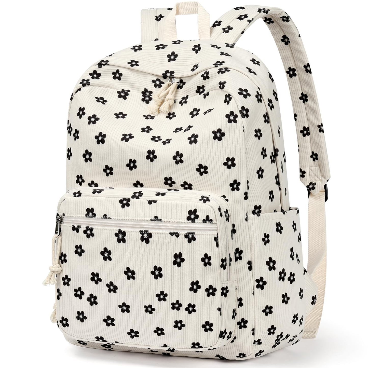 Trendy Preppy Corduroy Kids Backpack, Cute School Bookbag for Girls7