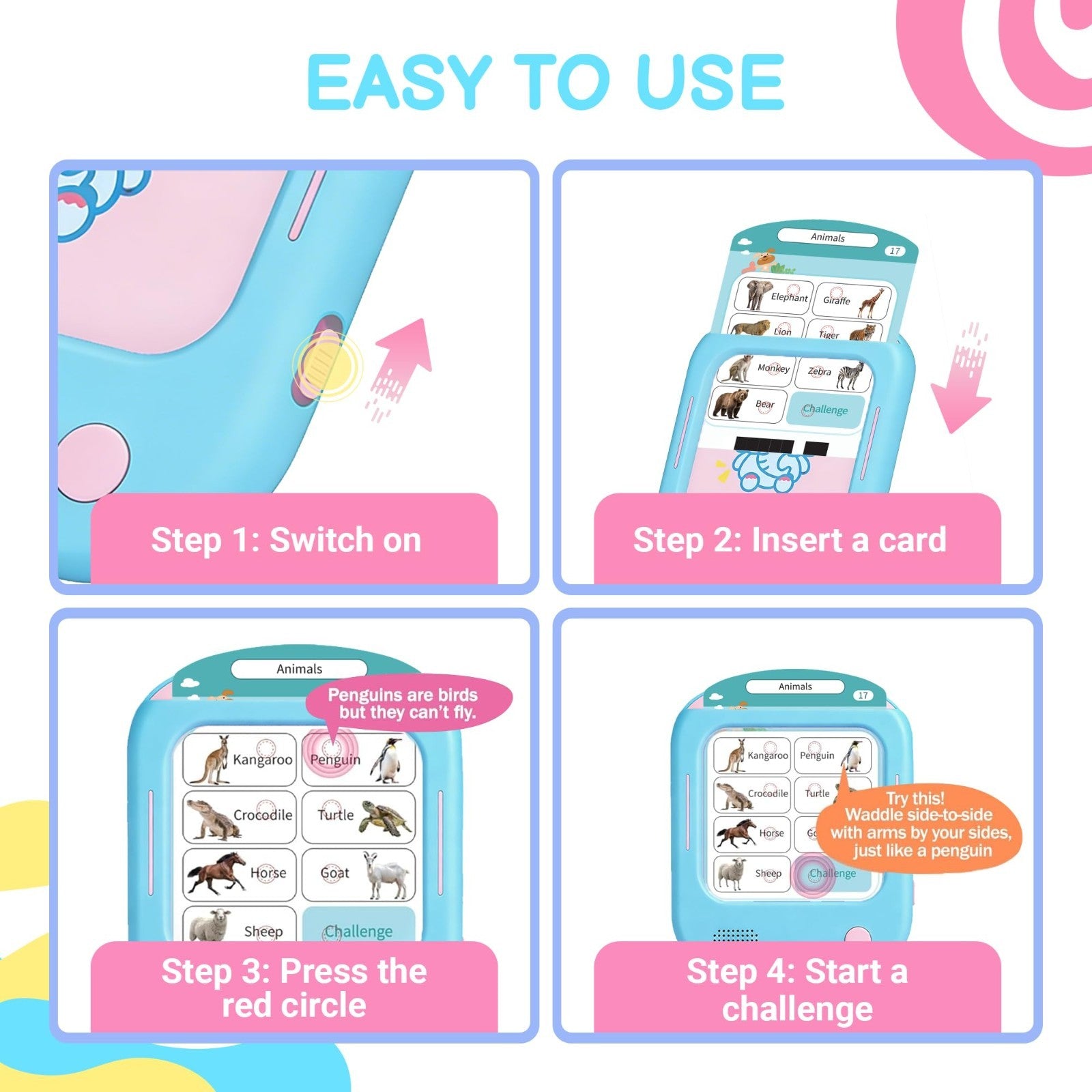 Interactive Phonics Flash Cards for Kids, 166 Pages, 800+ Words, 700+ Games, Lea4