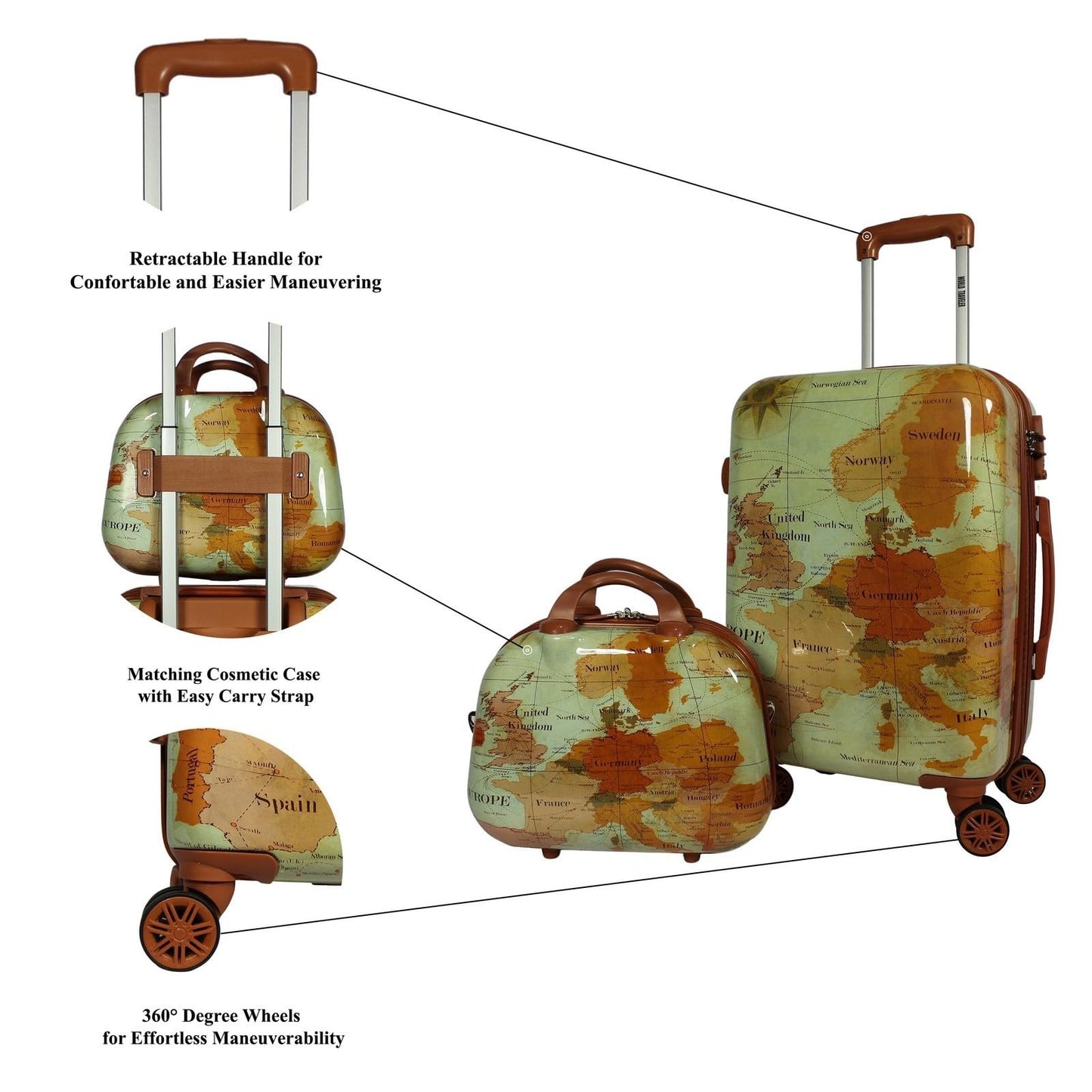 Expandable 2-Piece Carry-On Spinner Luggage Set with TSA Lock for Travel3