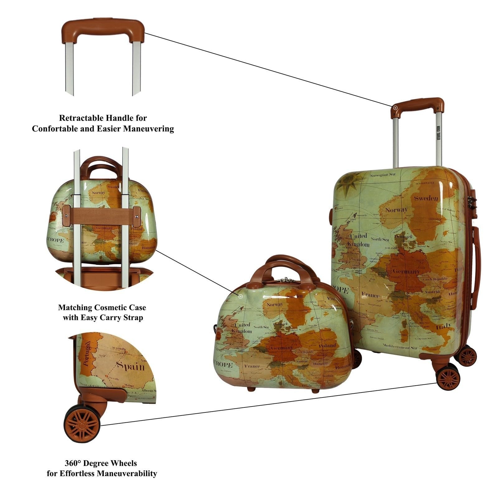 Expandable 2-Piece Carry-On Spinner Luggage Set with TSA Lock for Travel3