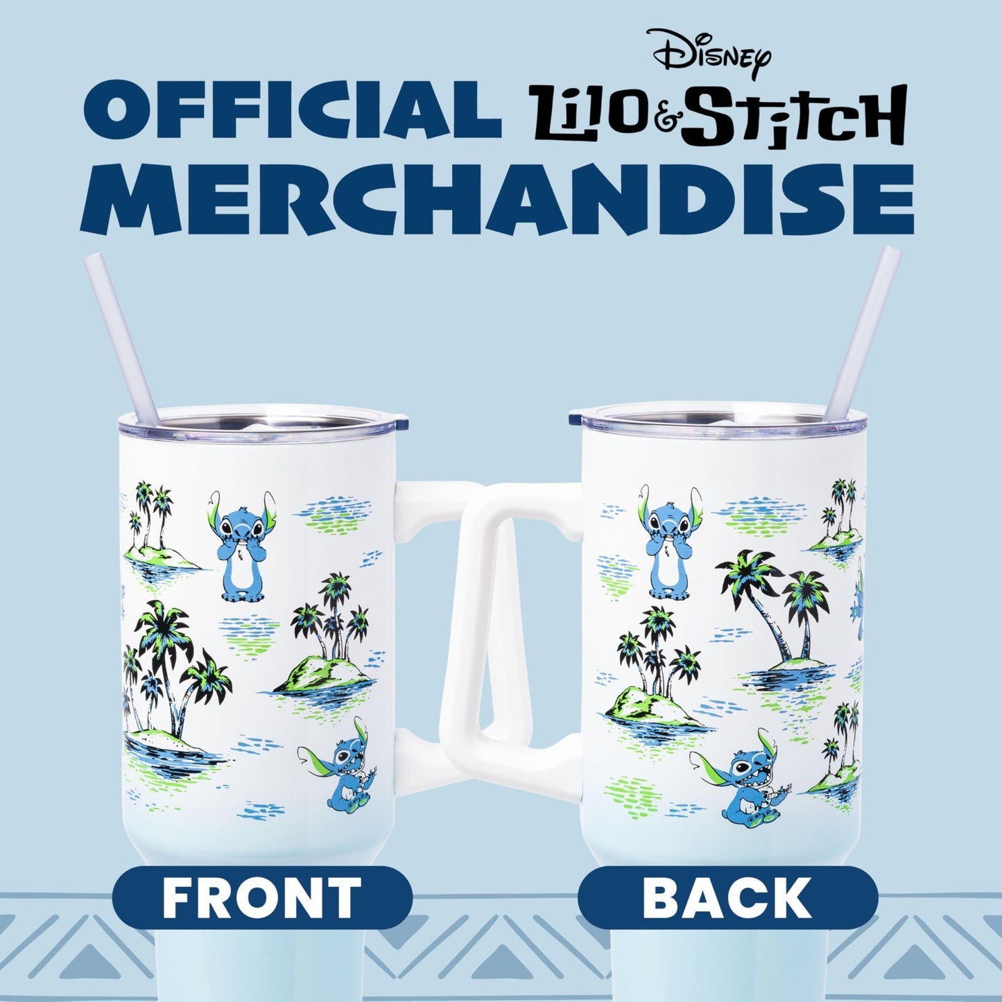 Vintage Lilo & Stitch Tumbler   Double Walled, 40oz, Fits Cup Holder, Straw & Ha6