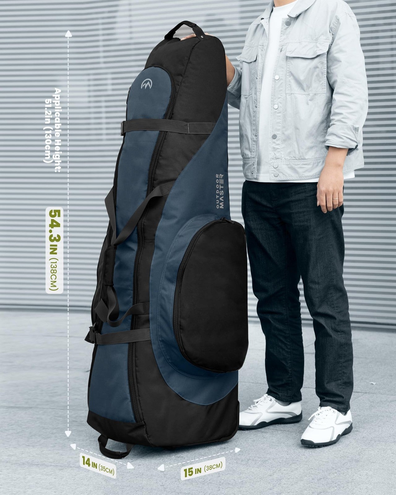 Padded Golf Travel Bag with Reinforced Wheels | Waterproof 900D Oxford Fabric, S6