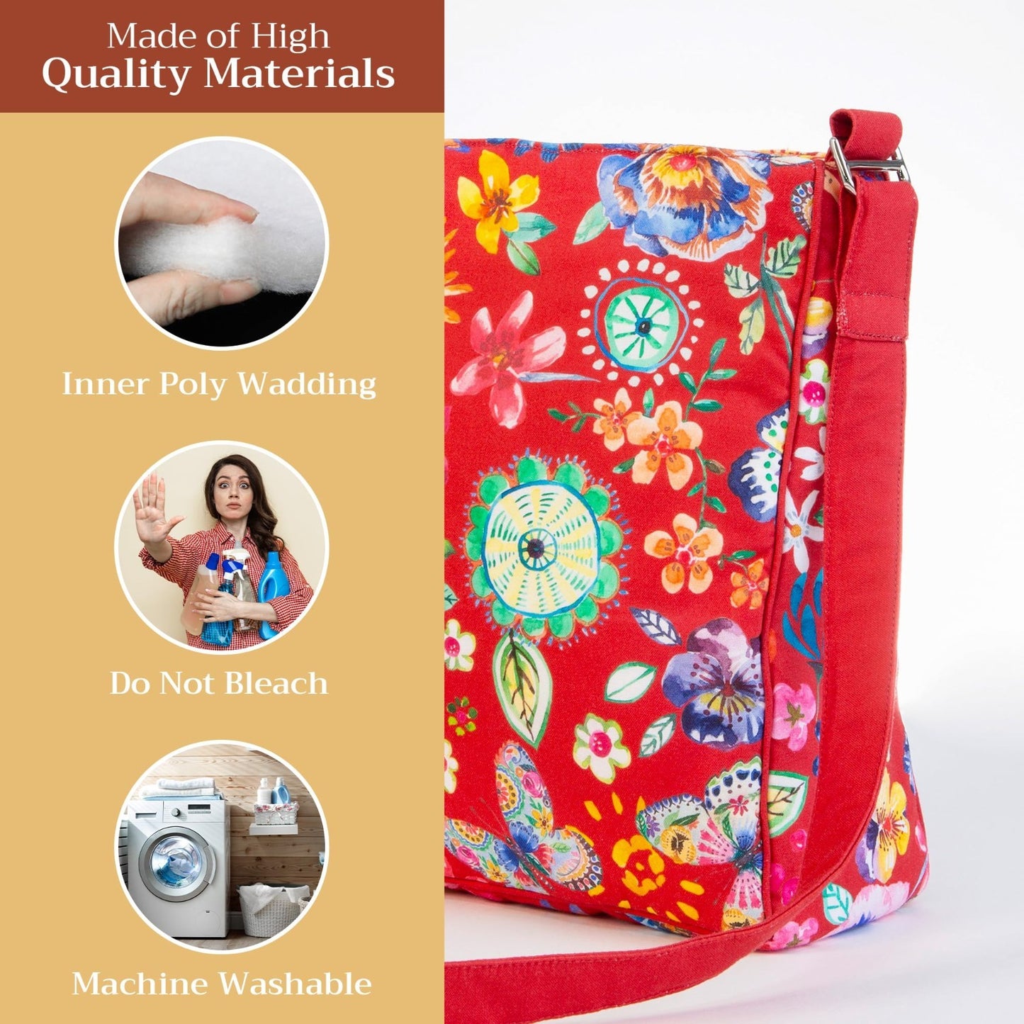 Stylish Cotton Shoulder Bag for Women   Versatile Handbag, Everyday Use3