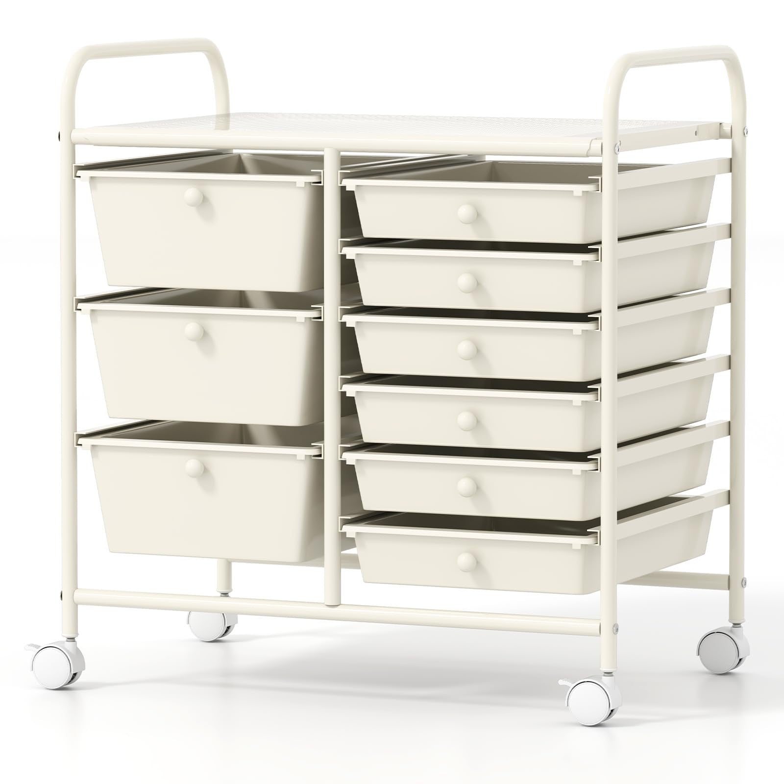 9 Drawer Rolling Storage Cart   Mobile Utility Cart for Craft, Art Supplies, Cla1