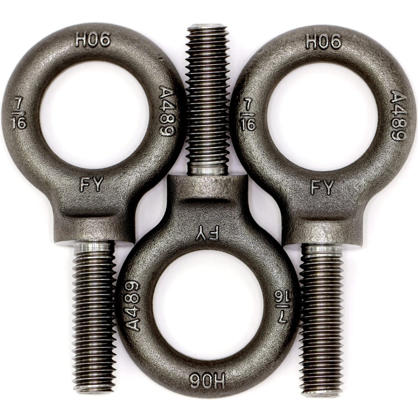3 Pcs Heavy-Duty Lifting Shoulder Eye Bolts 7/16"-14 X 1-3/8" - Secure & Durable1