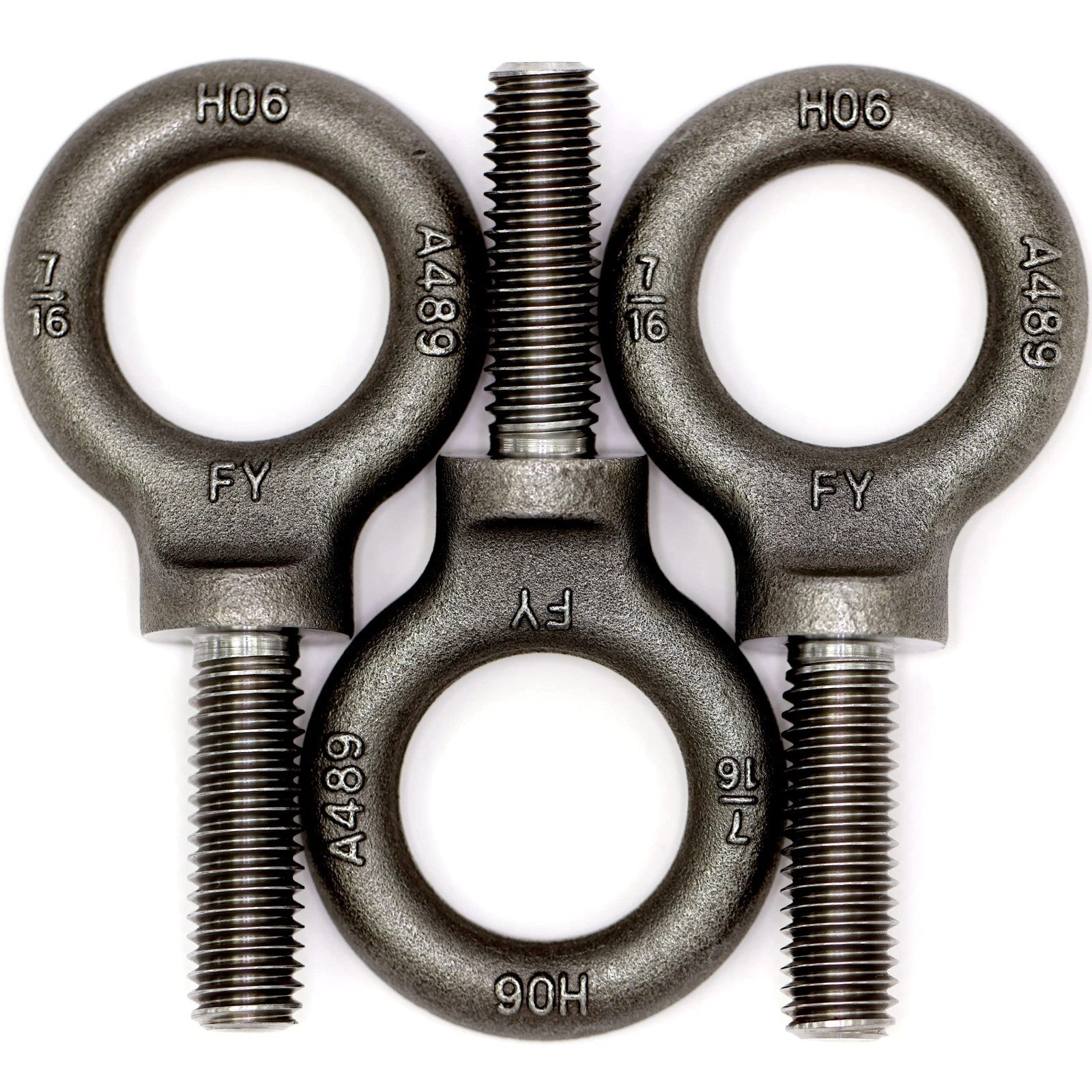 3 Pcs Heavy-Duty Lifting Shoulder Eye Bolts 7/16"-14 X 1-3/8" - Secure & Durable1