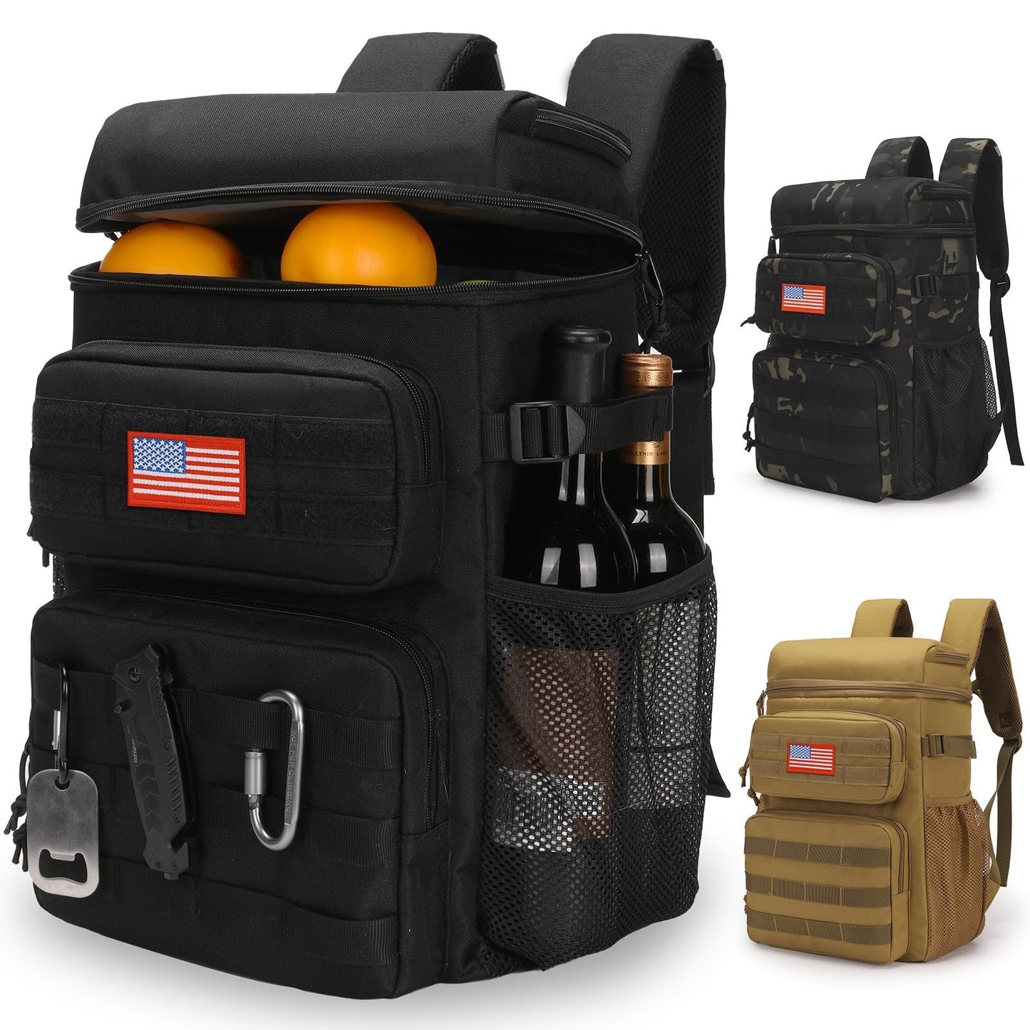 Tactical Insulated Cooler Backpack - Lightweight, Leakproof, Waterproof for Trav1