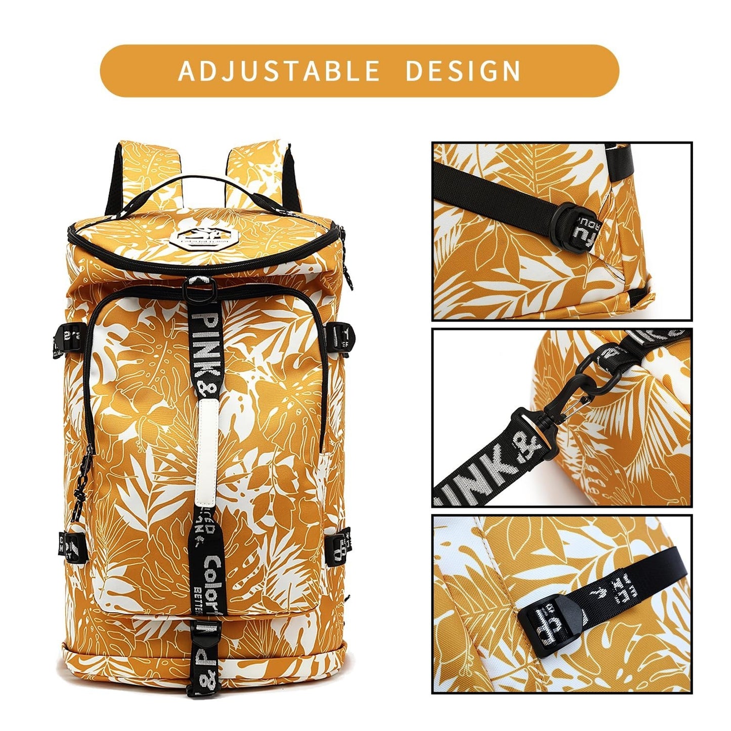 Waterproof Gym Duffel Backpack with Shoe Compartment, 4 Carry Methods, Sports &4