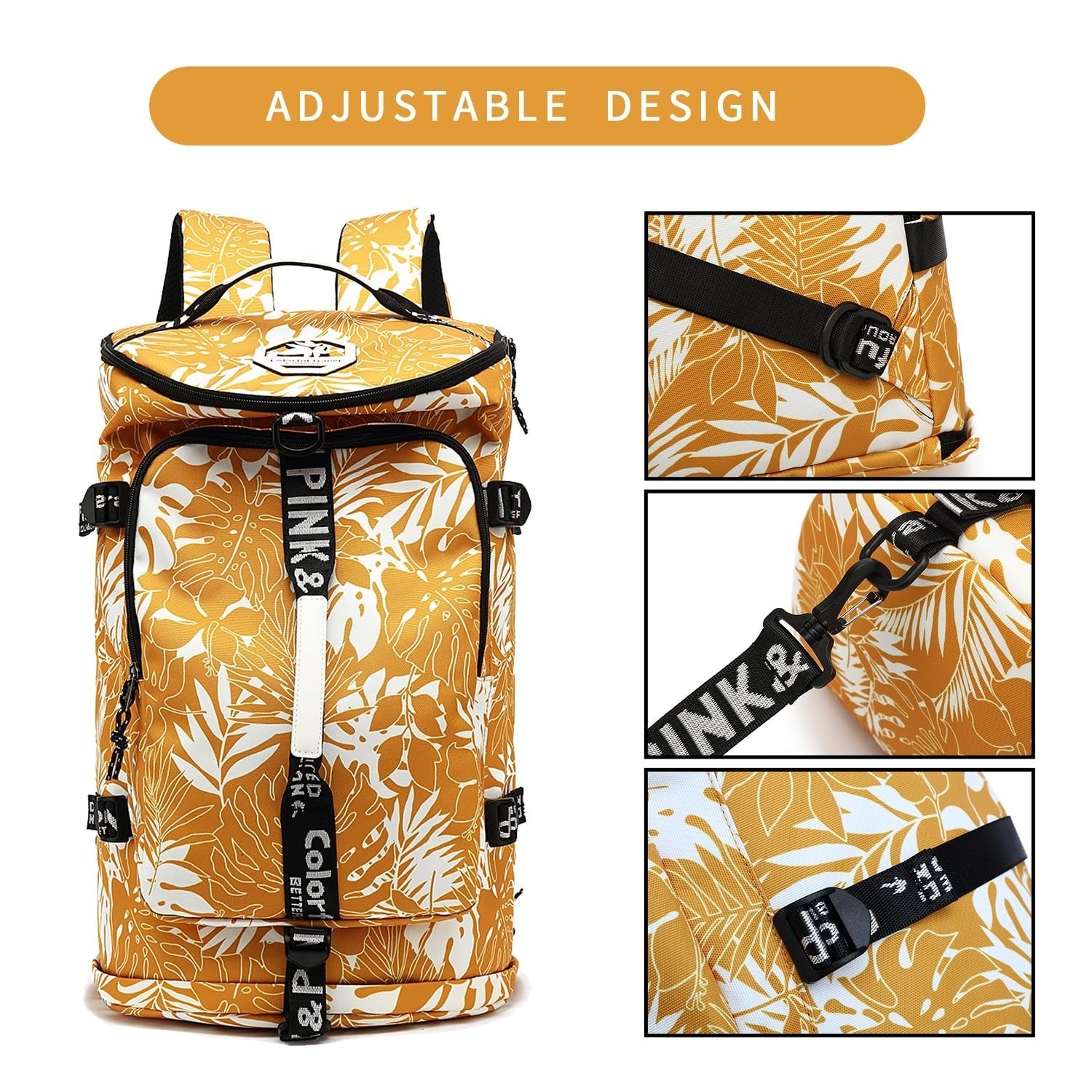 Waterproof Gym Duffel Backpack with Shoe Compartment, 4 Carry Methods, Sports &4