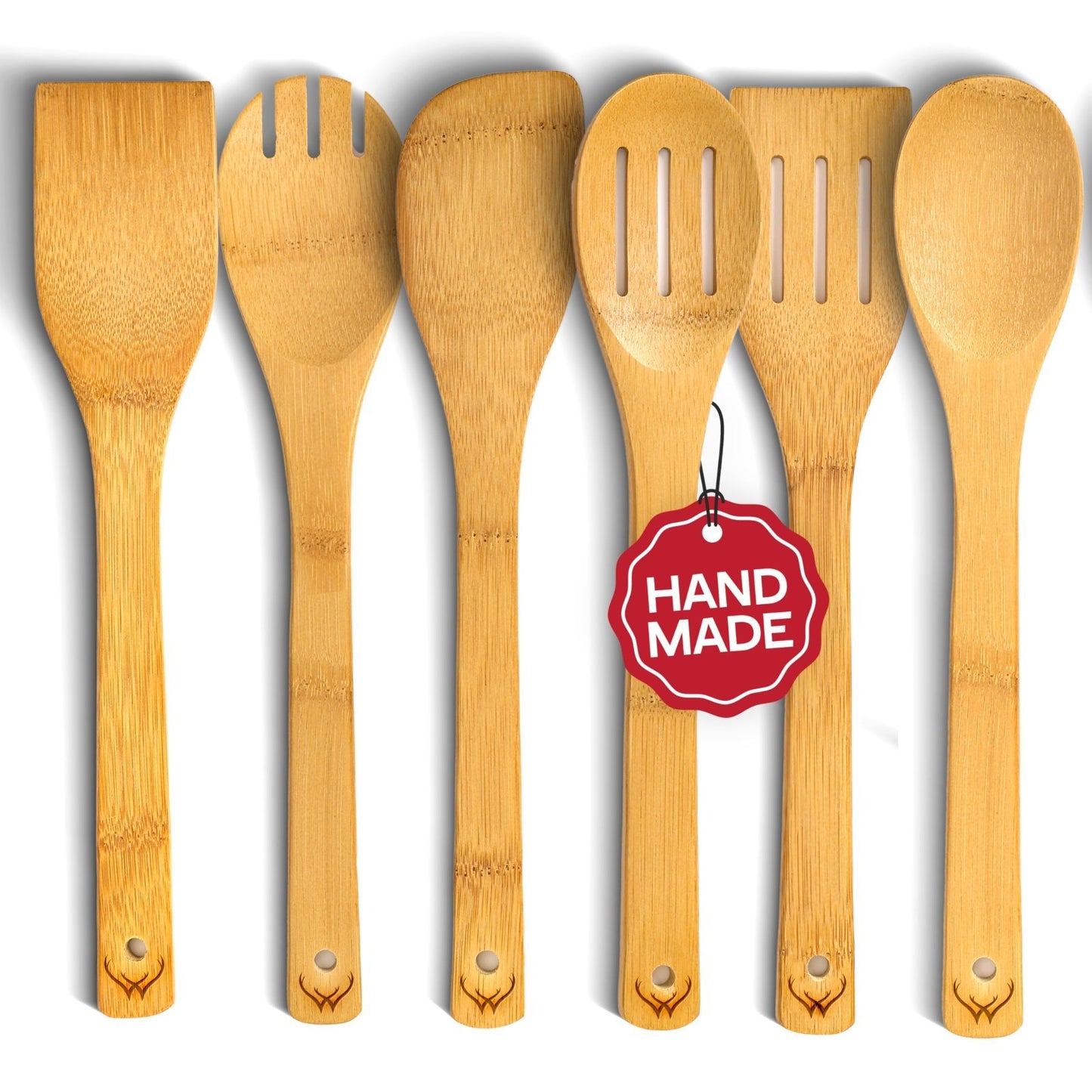 Premium Wooden Cooking Spoons Set of 6   Versatile Utensils for Nonstick Pans1