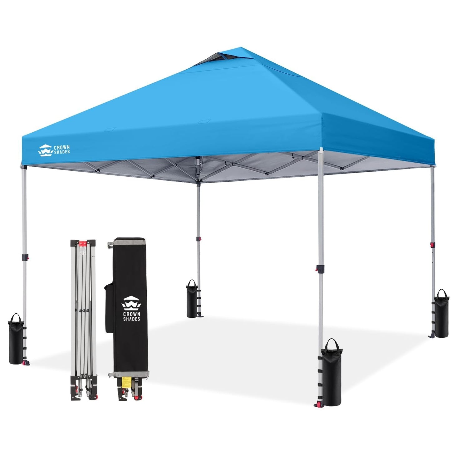 10x10 Pop Up Canopy Tent   Easy Setup, Sky Blue, Outdoor Sun Shade for Events, P1