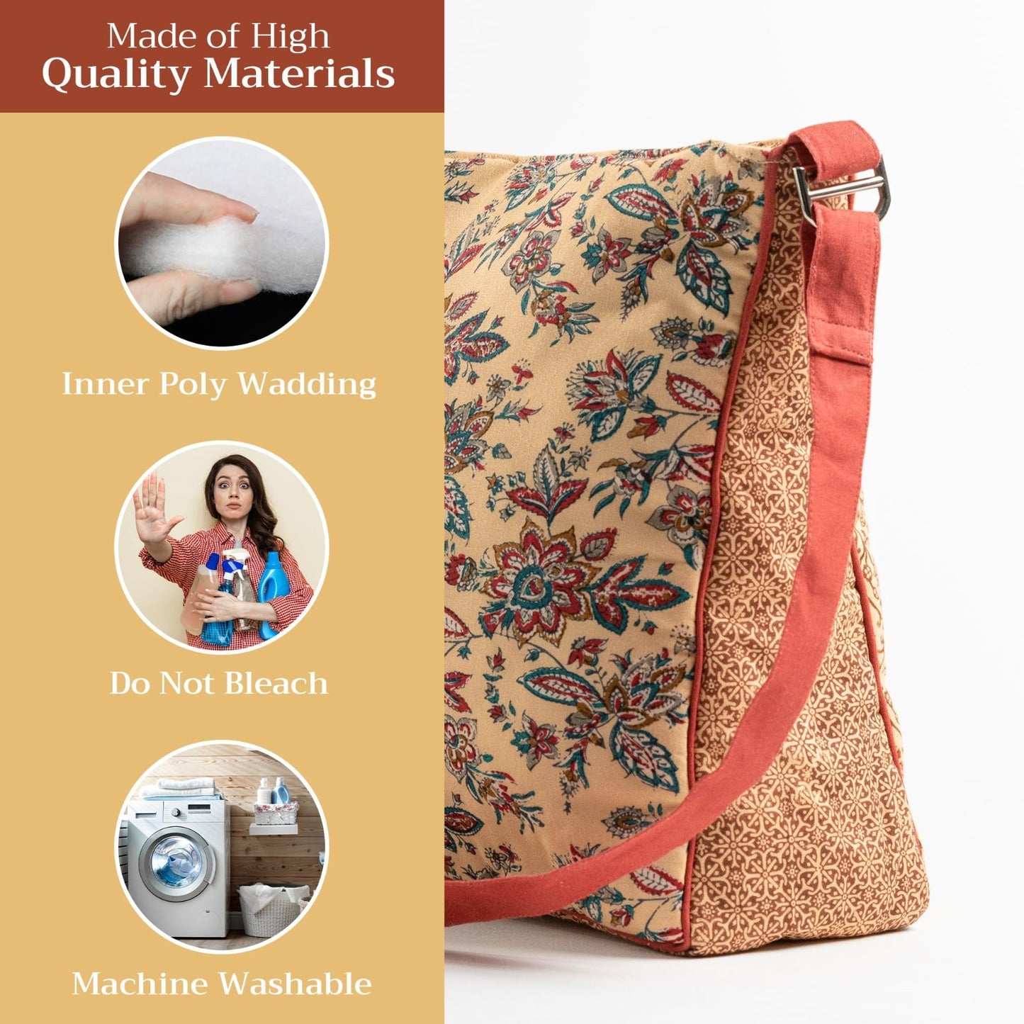 Stylish Cotton Shoulder Bag for Women   Versatile Handbag, Everyday Use, Fashion4