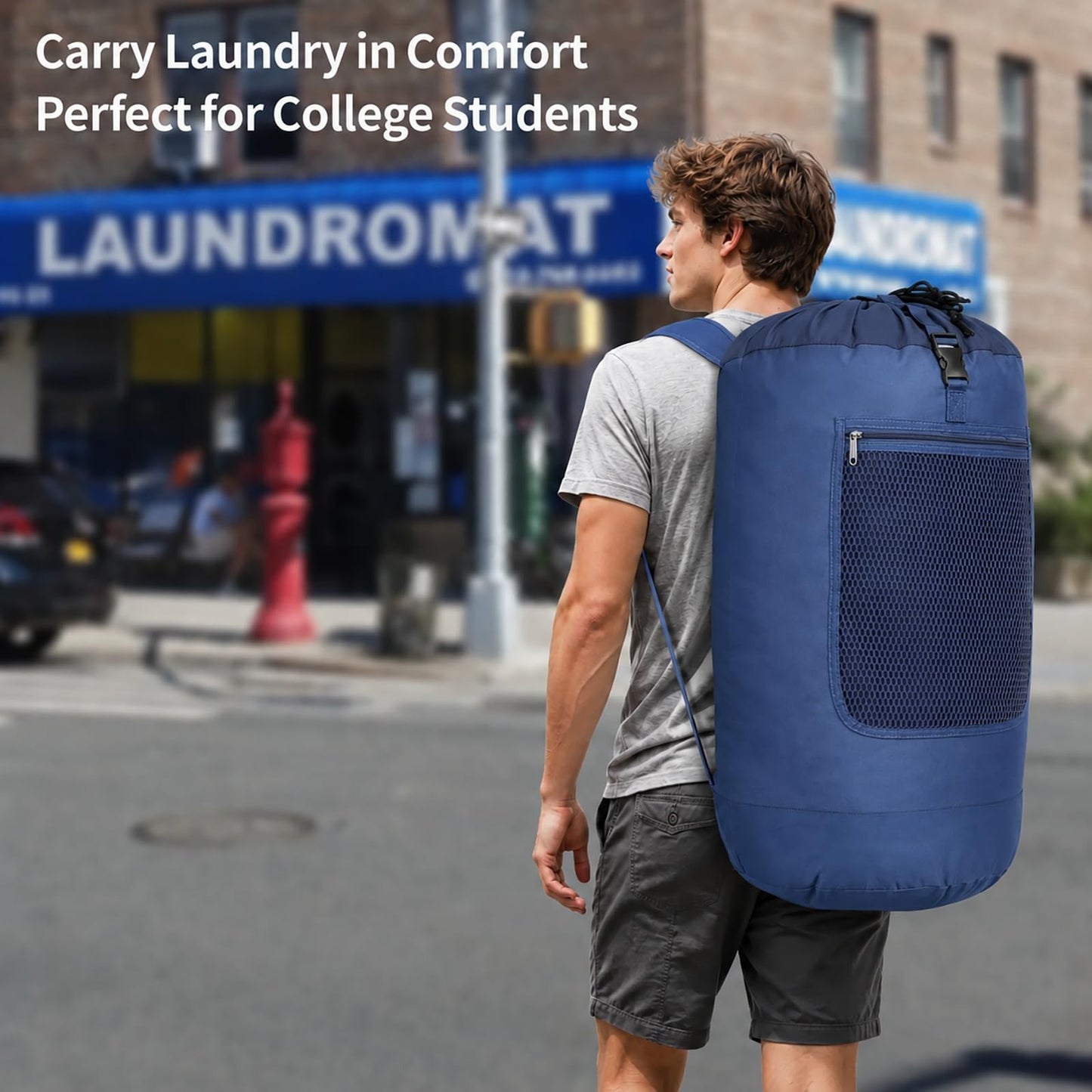 Optimized eBay Title:  "115L Laundry Backpack for College - Heavy-Duty, Wide St8