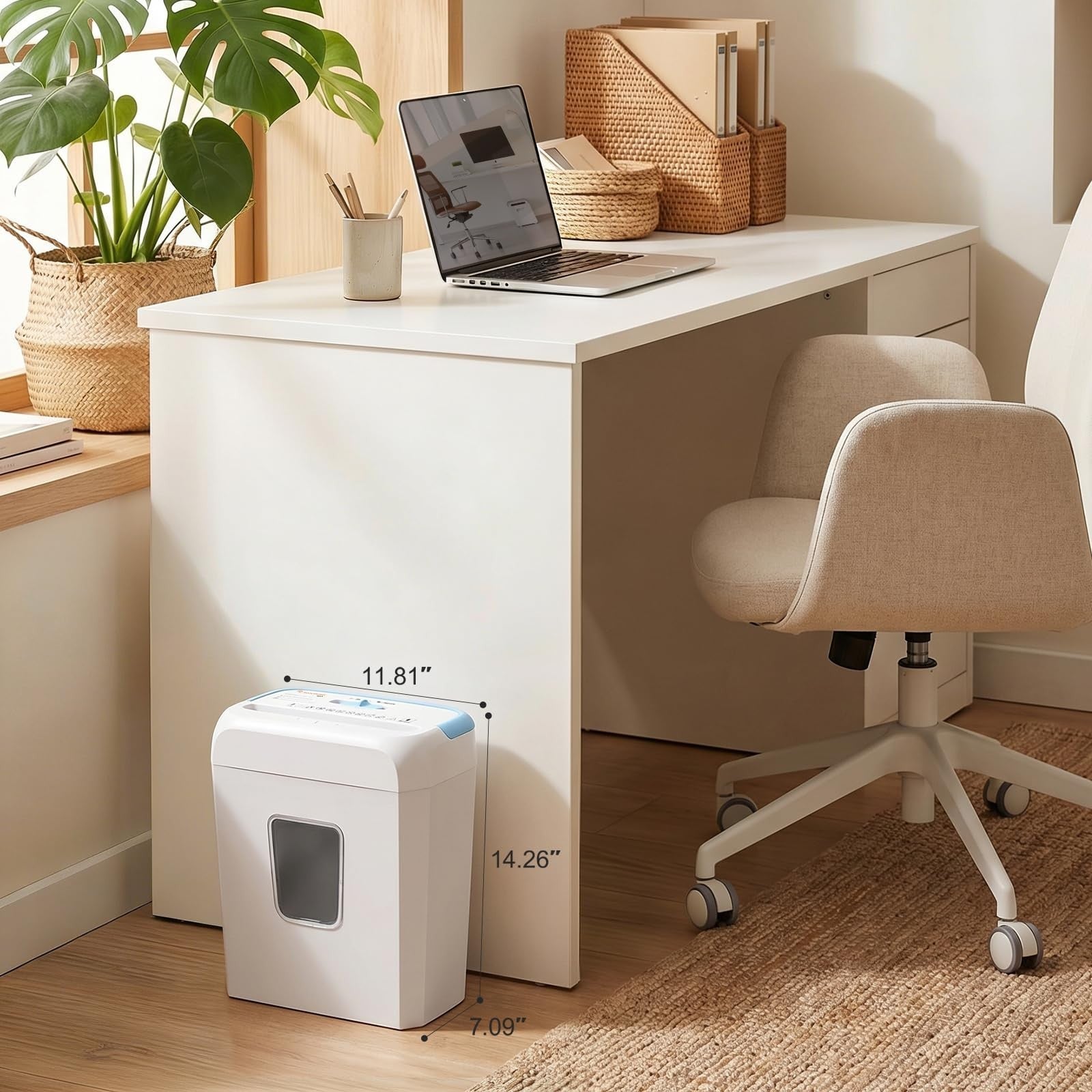 6 Sheet Cross Cut Paper Shredder for Home Office, P 4 Security, Shreds Credit Ca6