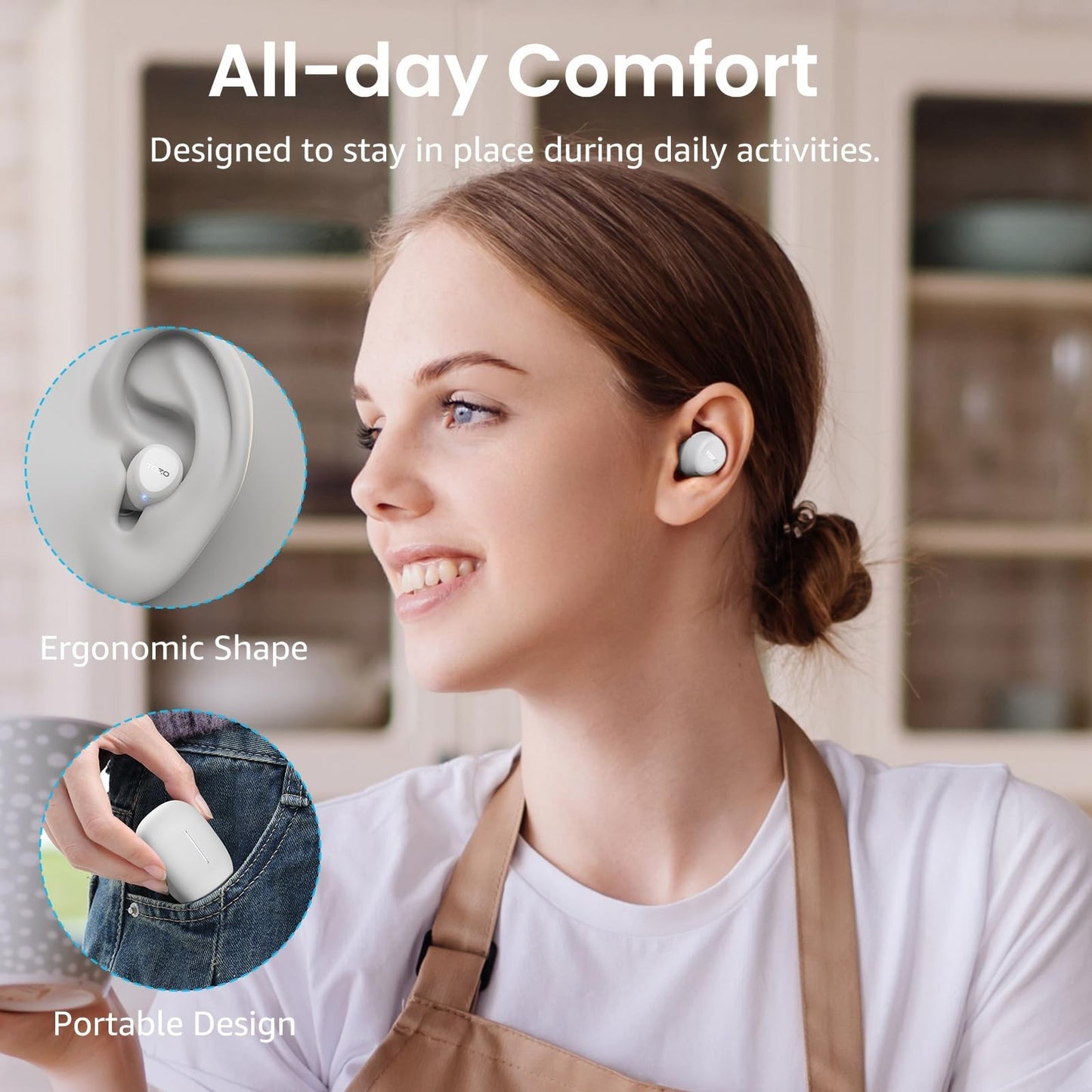 Wireless Earbuds Bluetooth 5.3, IPX5 Waterproof, AI Call Mics, Premium Sound, Ch2