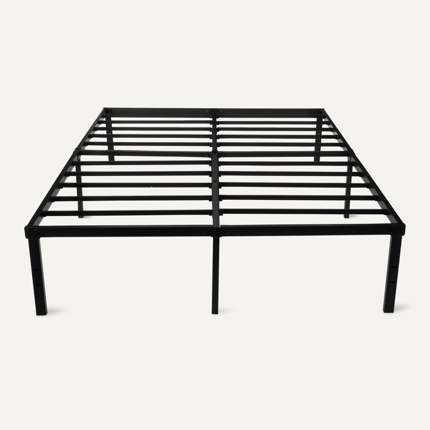 Metal Bed Frame, Non Foldable Platform Bed, Easy Assembly, Full Size, Black 54"x4
