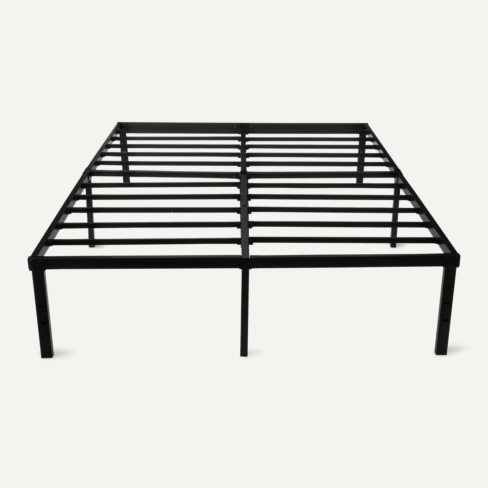 Metal Bed Frame, Non Foldable Platform Bed, Easy Assembly, Full Size, Black 54"x4