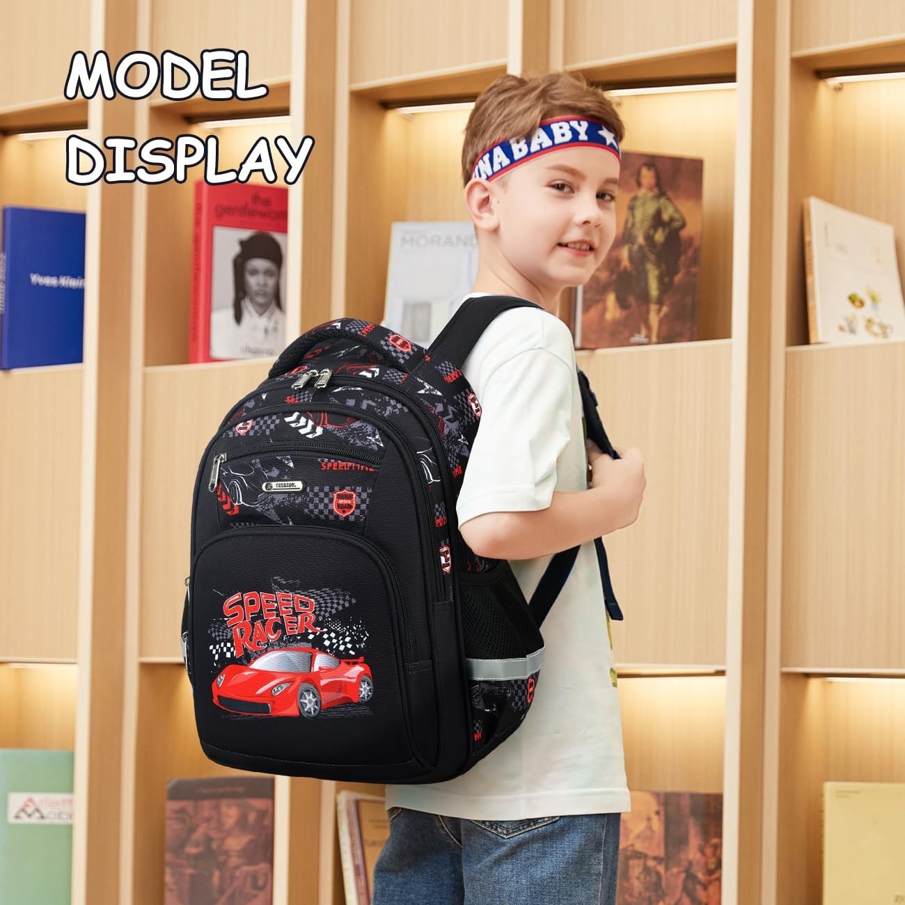 Kids School Backpack with Lunch Bag for Girls, Large Capacity Bookbag, Nylon Day2