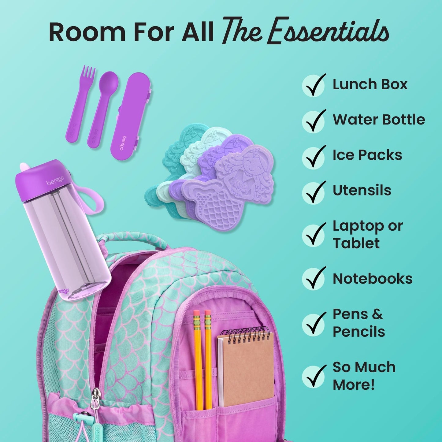 Kids 2 in 1 Backpack & Insulated Lunch Bag Set with Padded Straps for School6