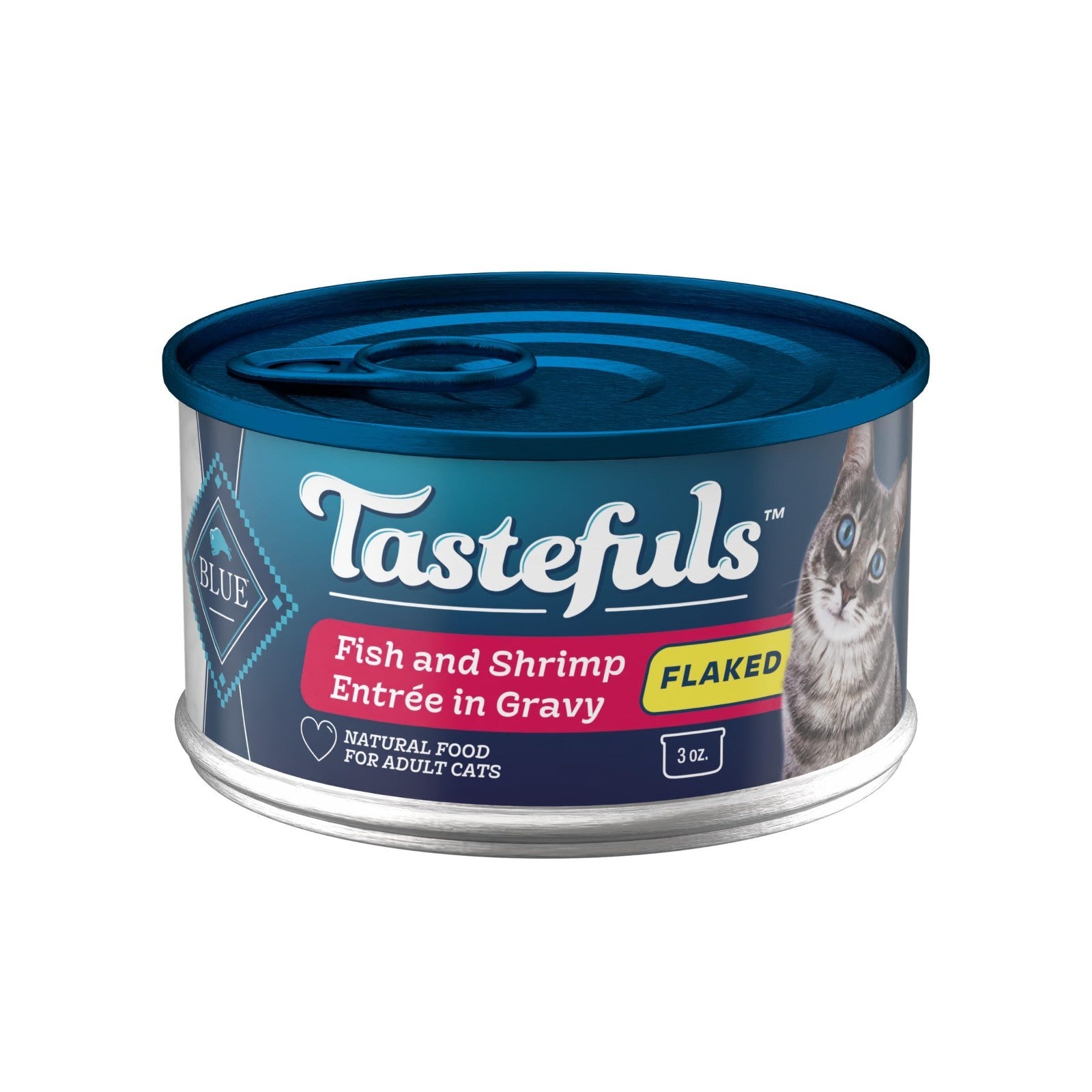 Flaked Wet Cat Food with Fish & Shrimp, 3 oz Cups, 24 Pack, Grain Free, High Pro1