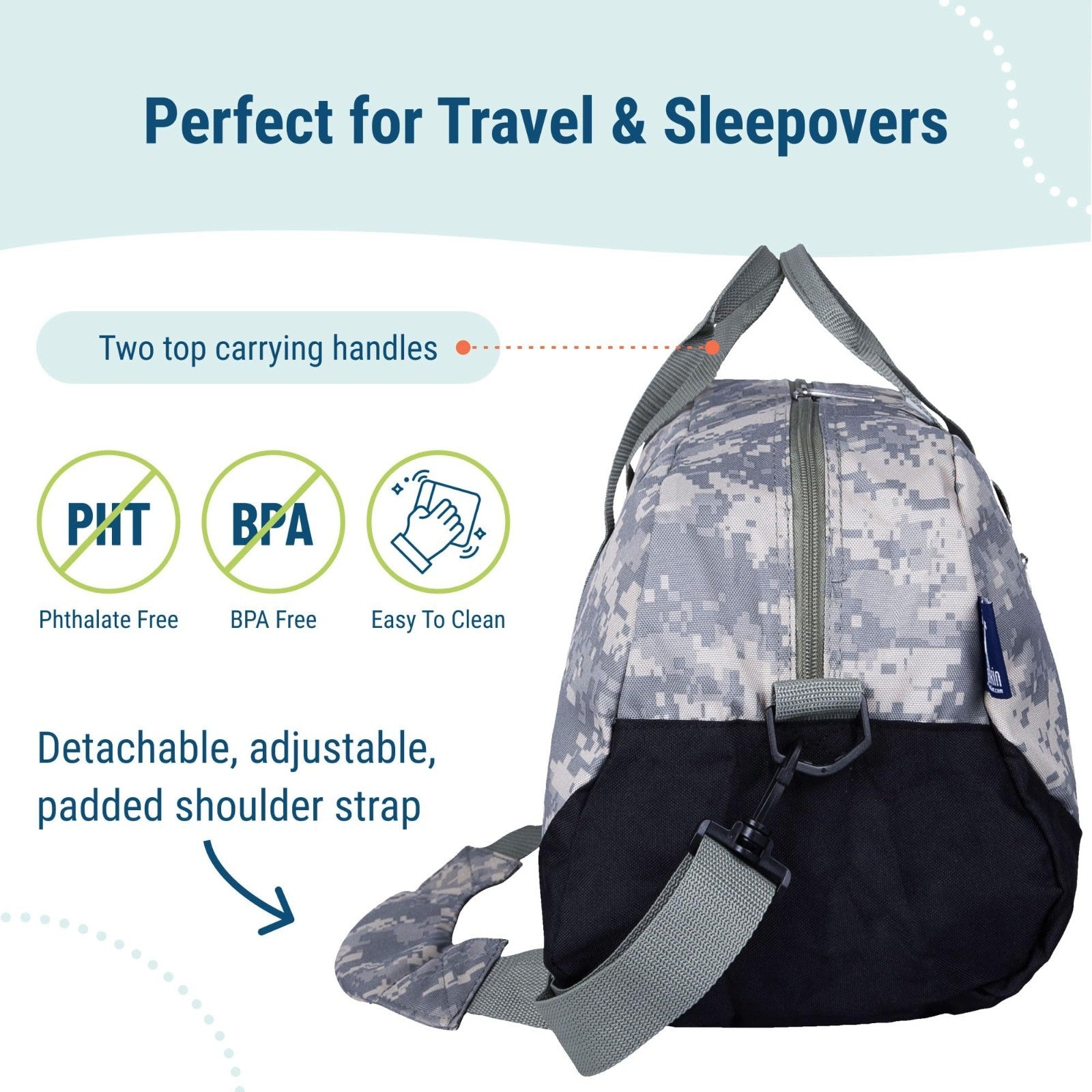 Kids Overnighter Duffel Bag – Carry-On Size, Perfect for School & Sleepovers, Ca4