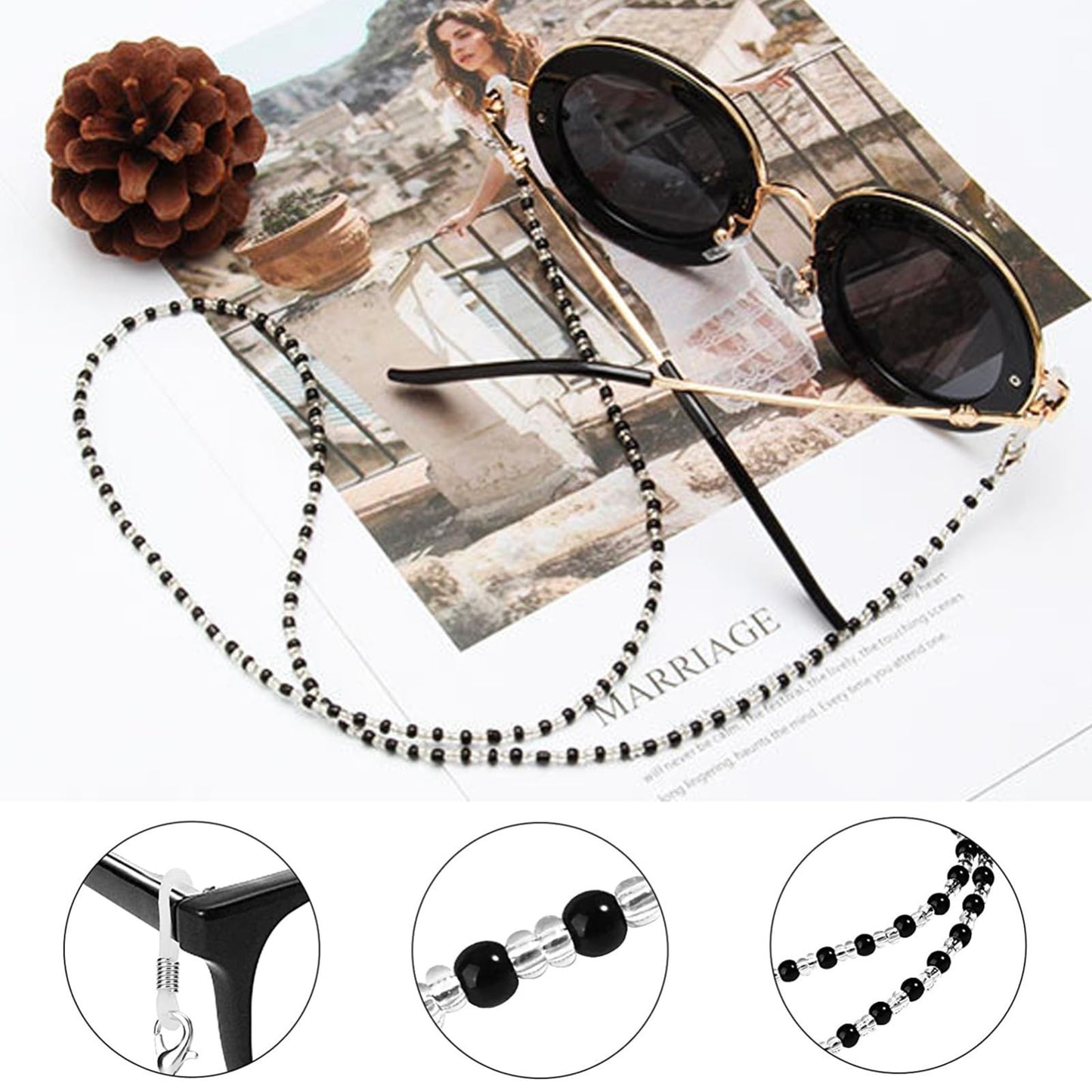 Beaded Eyeglass Chain Holders - 8 Pcs Neck Strap for Women, Stylish & Functional7