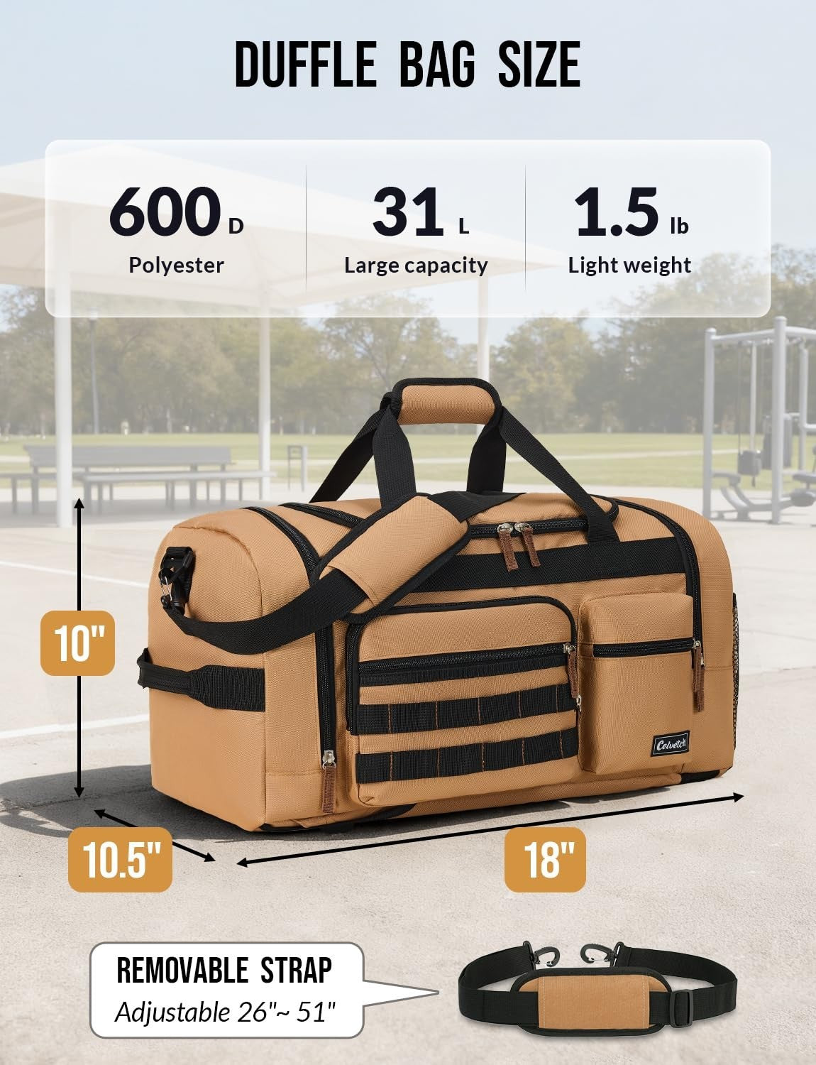 3-in-1 Sports Travel Duffel Bag 39L | Multipurpose Gym Bag with Wet Pocket & Sho2