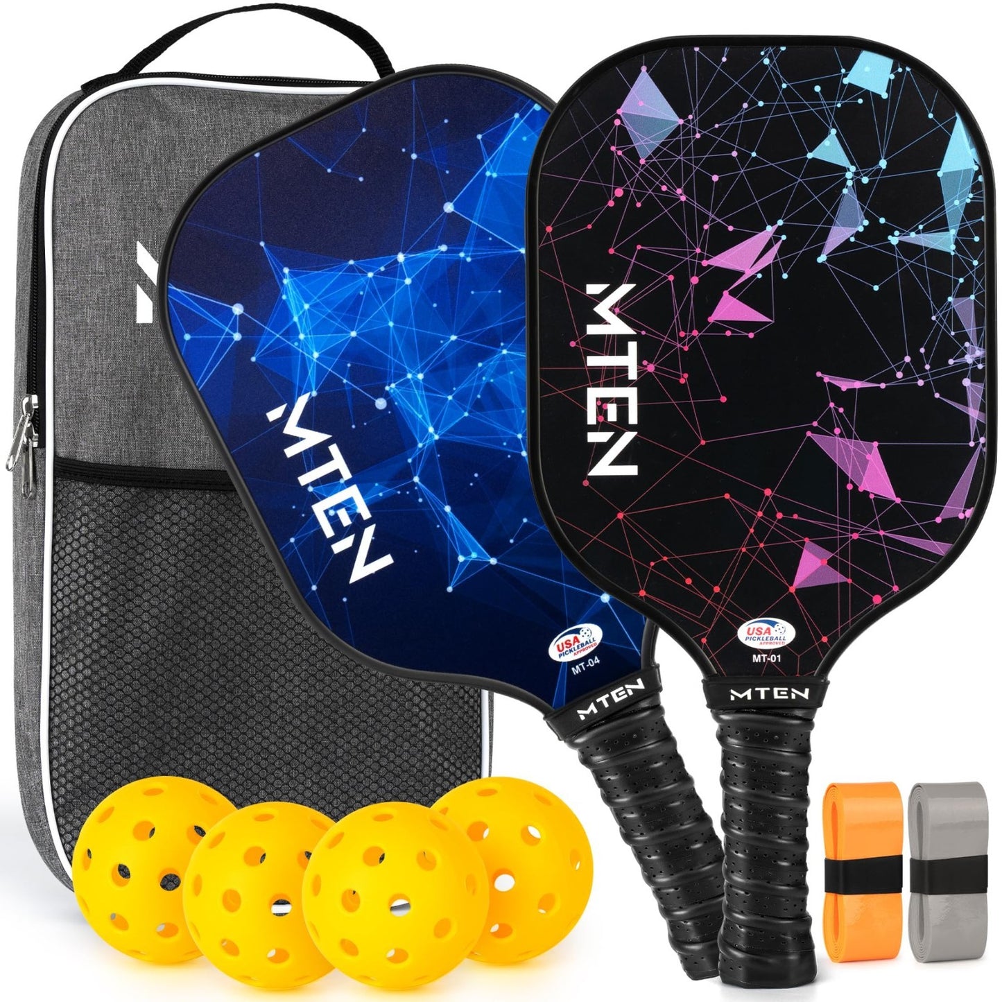 Pickleball Paddle Set of 2/4/1 - USAPA Approved Fiberglass Rackets, Lightweight7